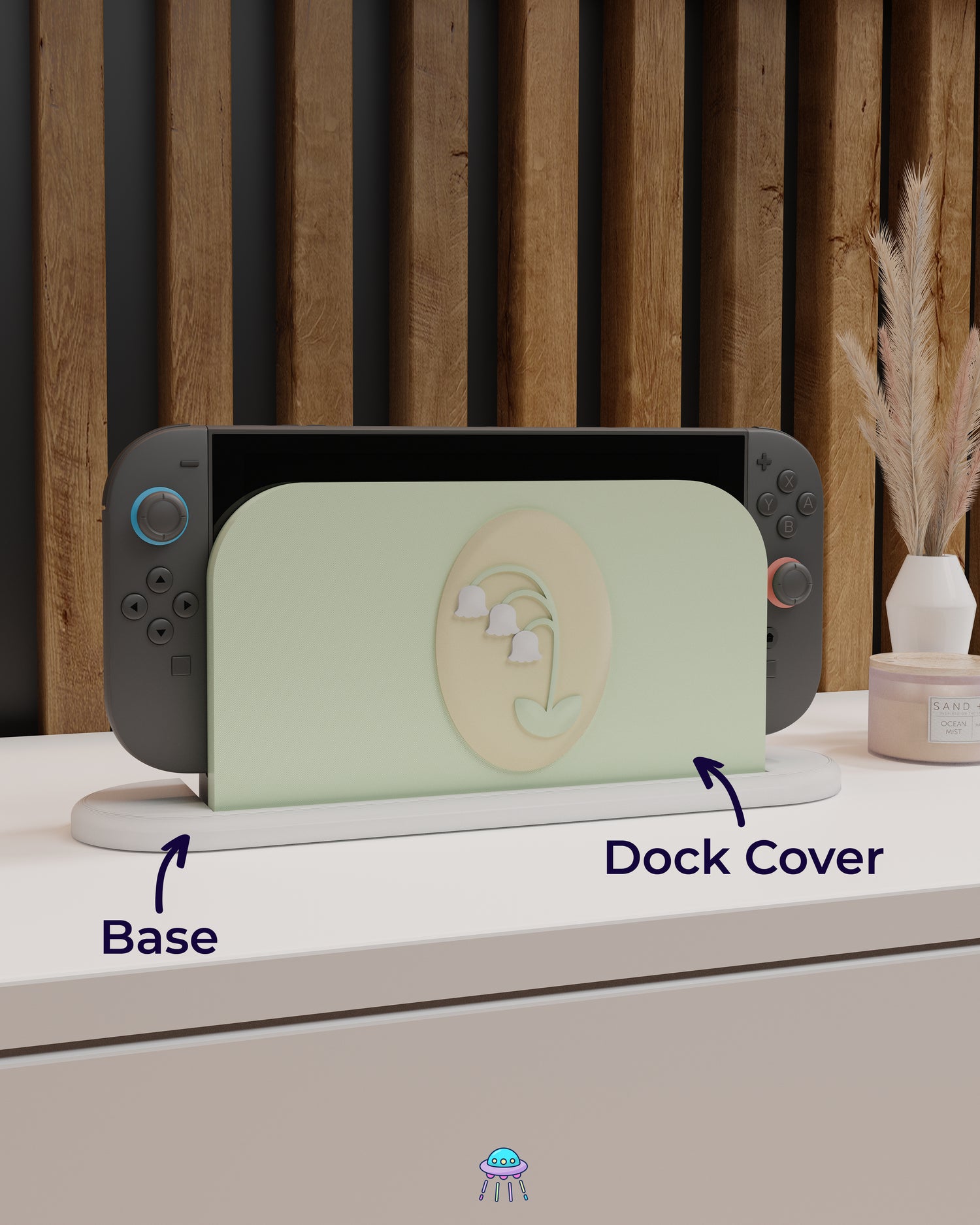 Lily of the Valley Dock Cover for Nintendo Switch 2 – Original Faceplate Design