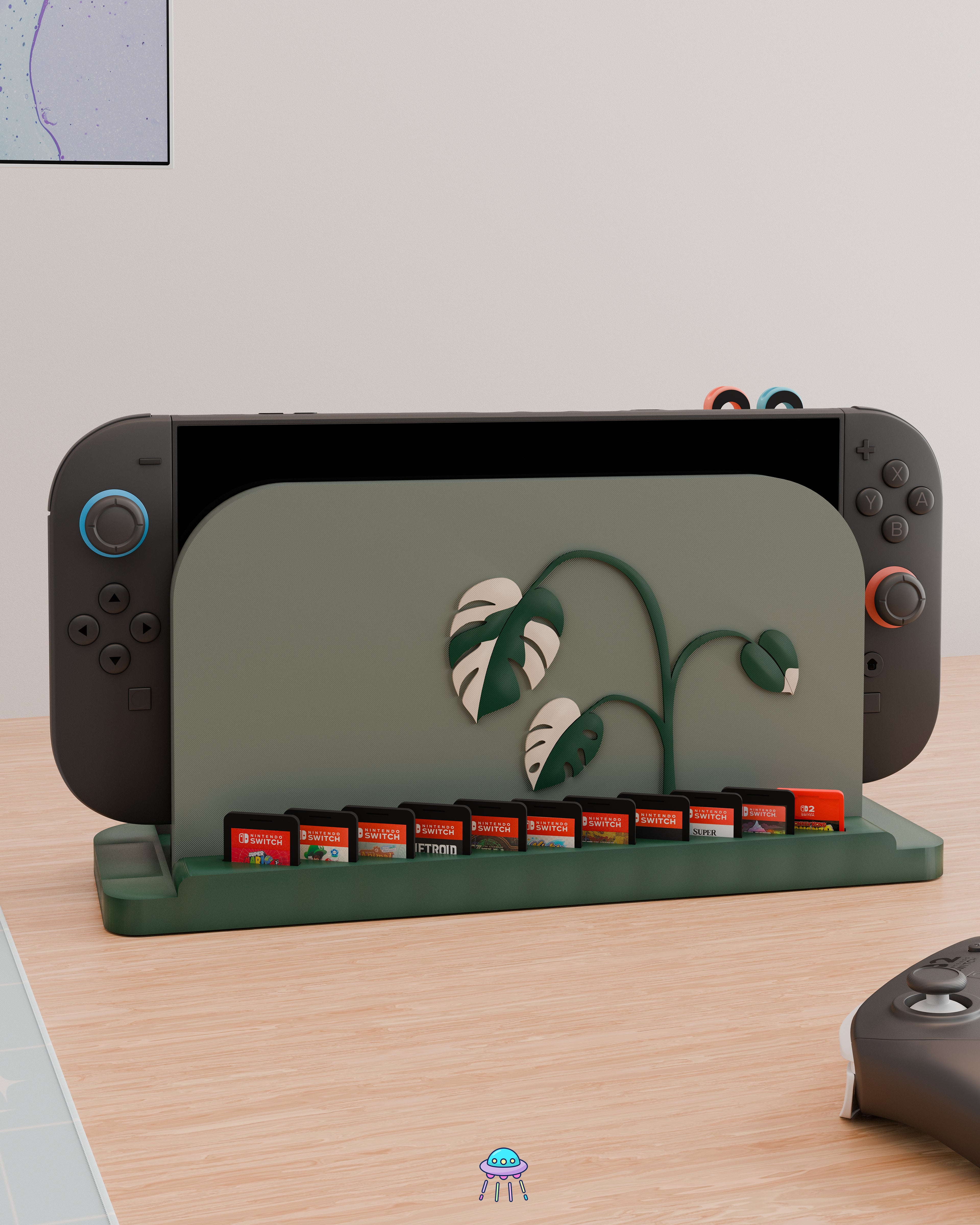 Monstera Albo Dock Cover for Nintendo Switch 2 – Original Faceplate Design
