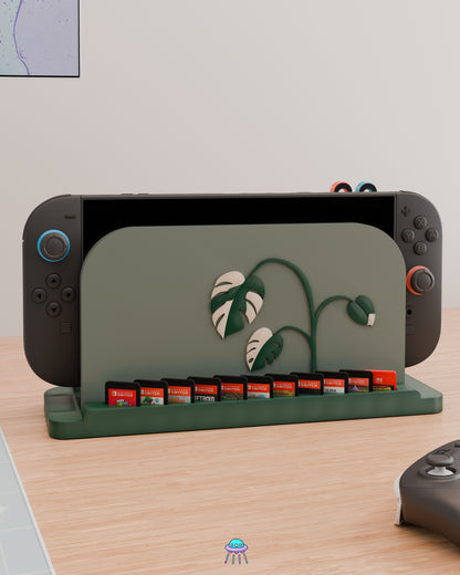 Monstera Albo Dock Cover for Nintendo Switch 2 – Original Faceplate Design