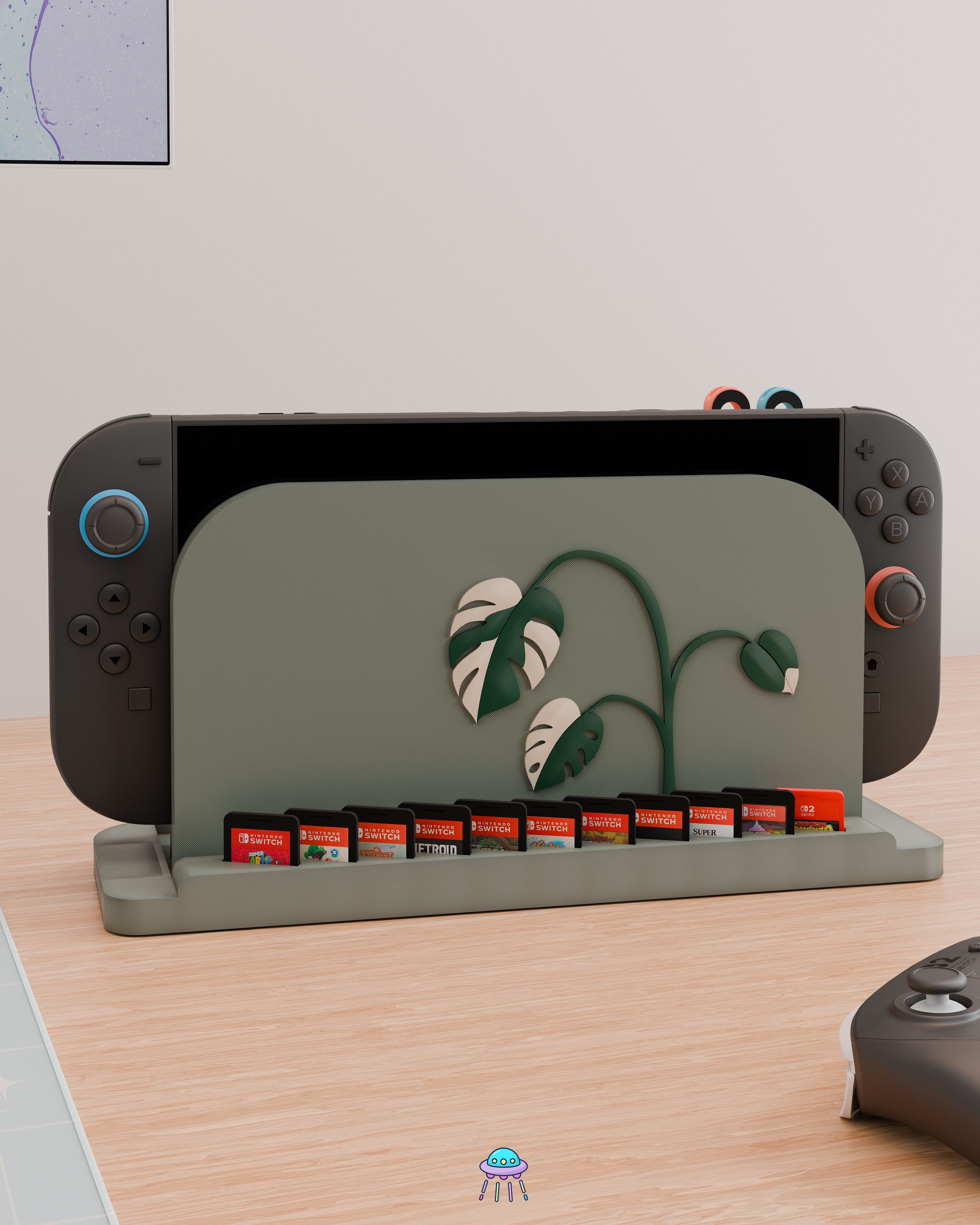Monstera Albo Dock Cover for Nintendo Switch 2 – Original Faceplate Design