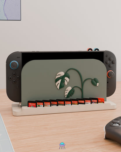 Monstera Albo Dock Cover for Nintendo Switch 2 – Original Faceplate Design