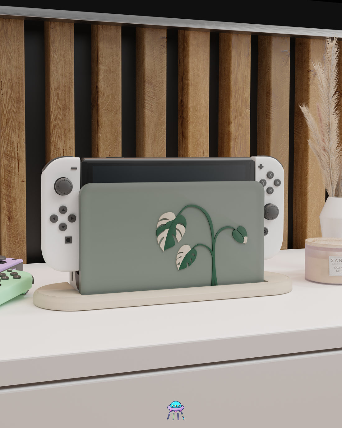 Monstera Albo Cover for Nintendo Switch – Original Faceplate Design