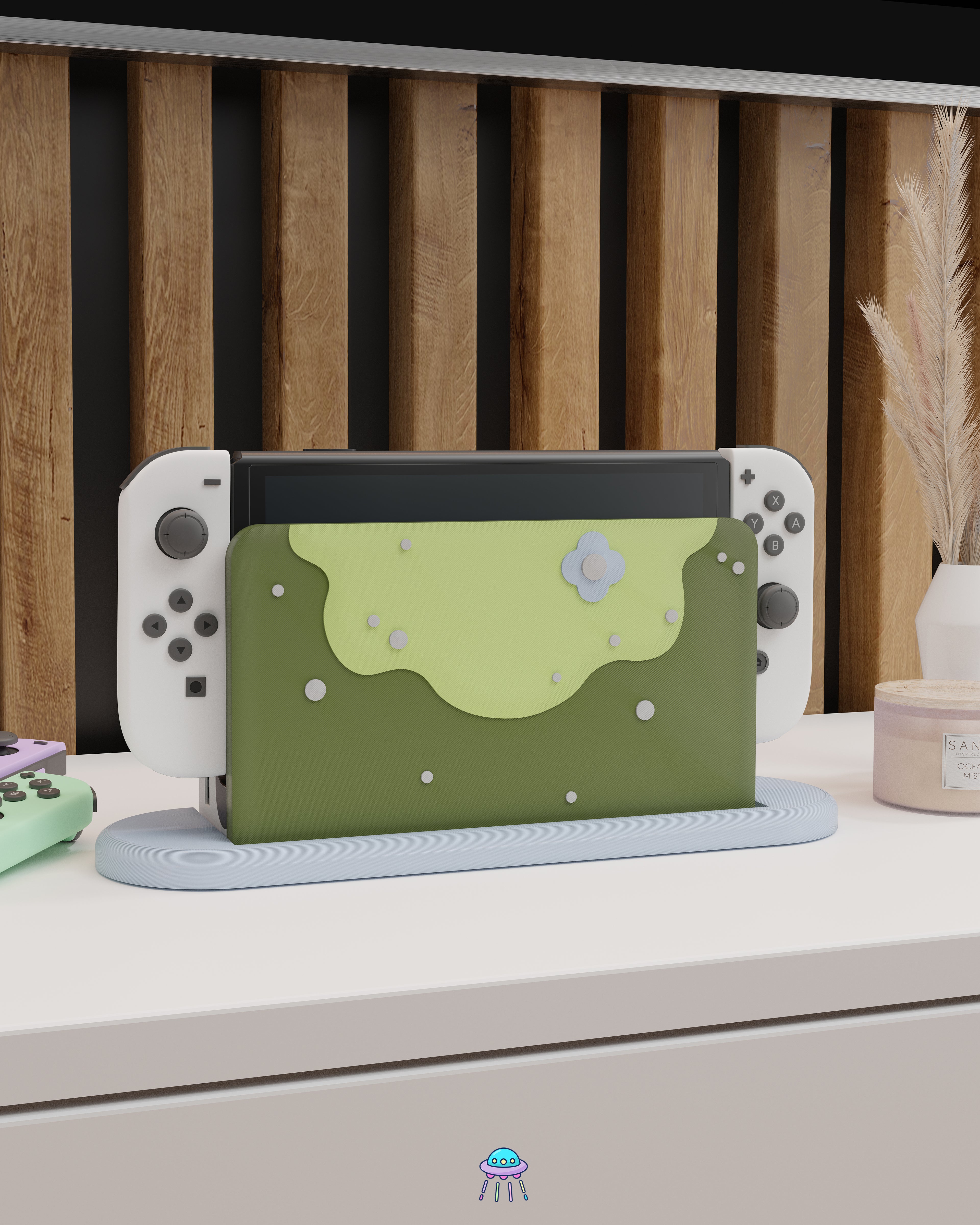 Mossy Boi Dock Cover for Nintendo Switch – Original Faceplate Design