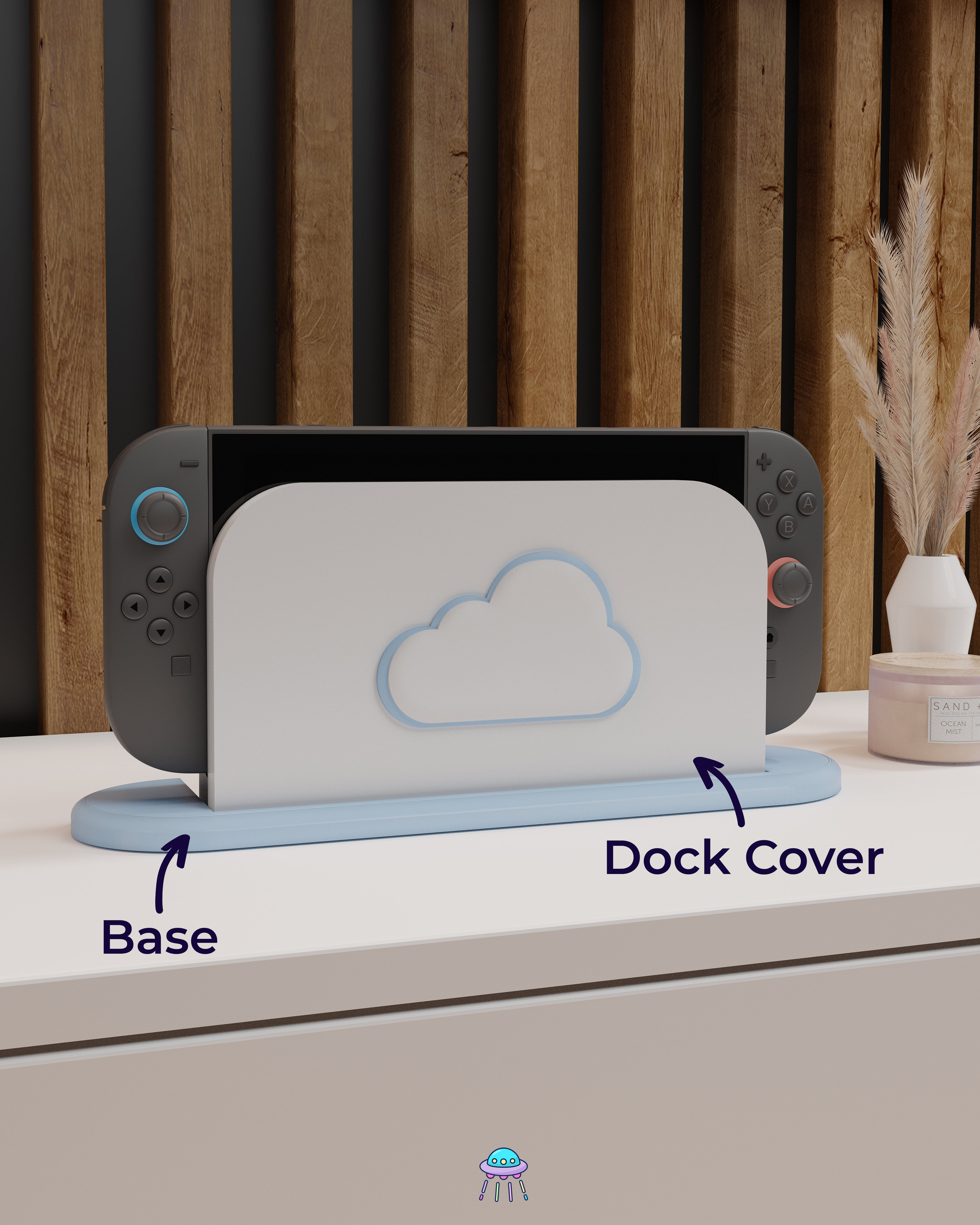Cloud Dock Cover for Nintendo Switch 2 – Original Faceplate Design