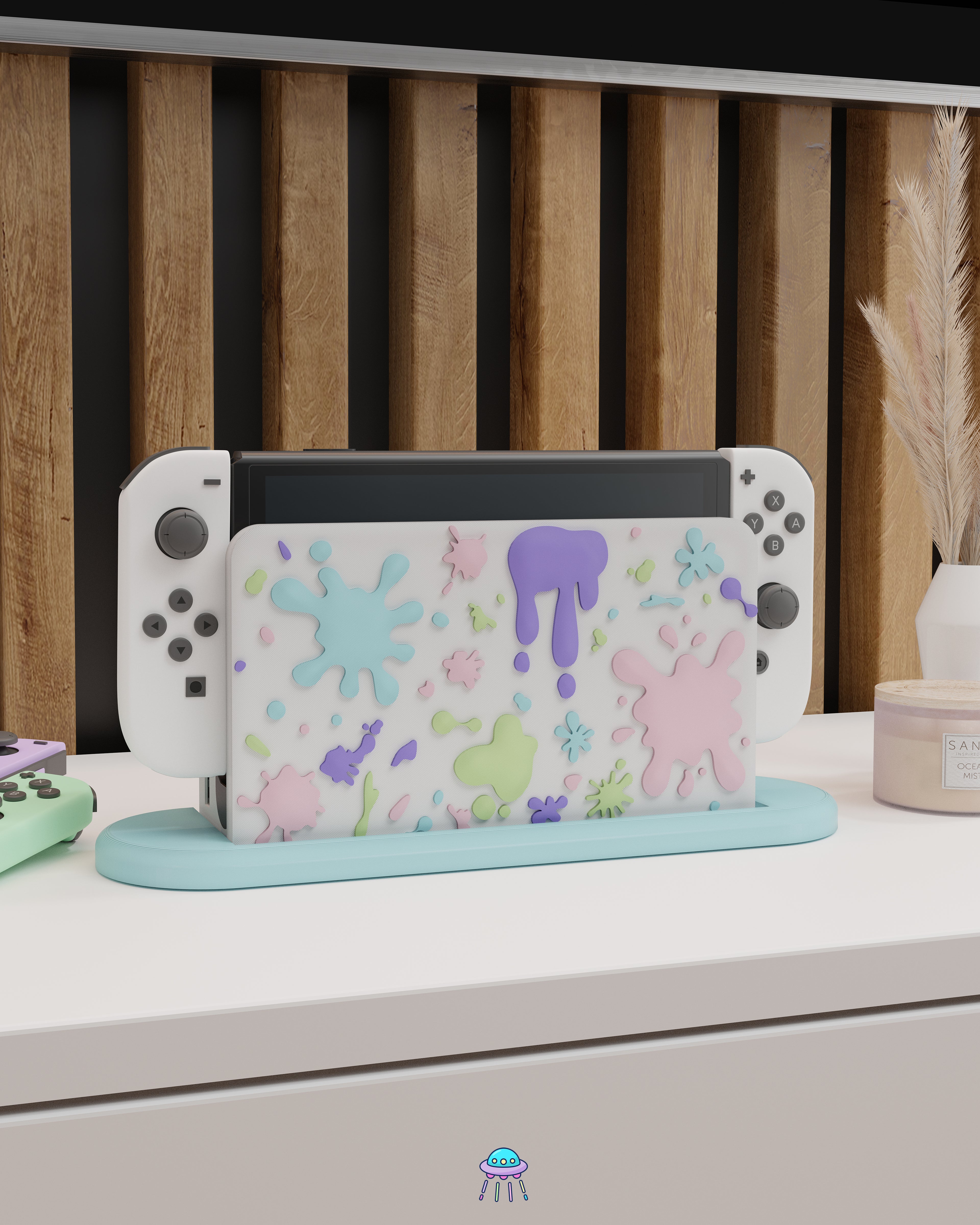 Paint Splat Dock Cover for Nintendo Switch – Original Faceplate Design