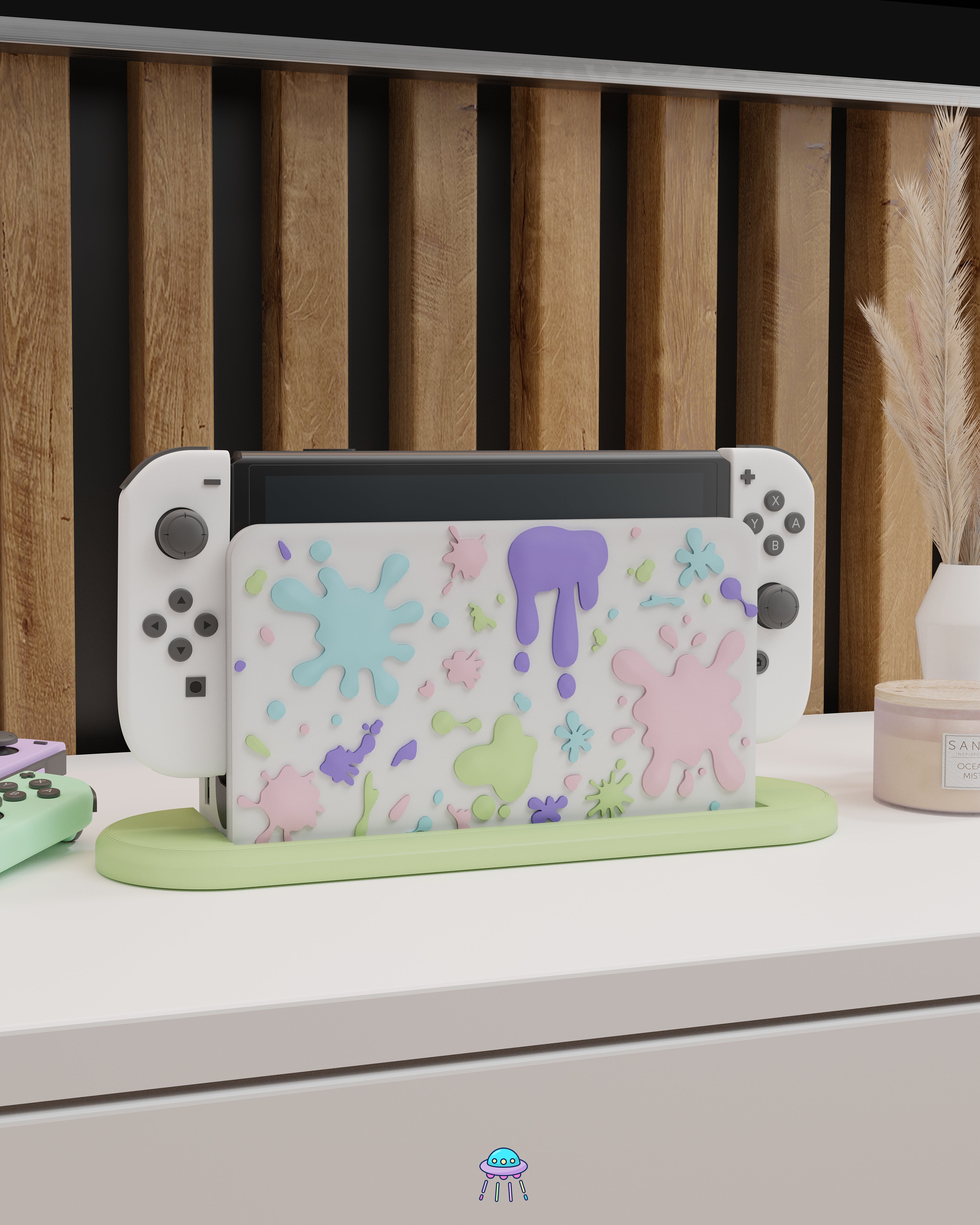 Paint Splat Dock Cover for Nintendo Switch – Original Faceplate Design