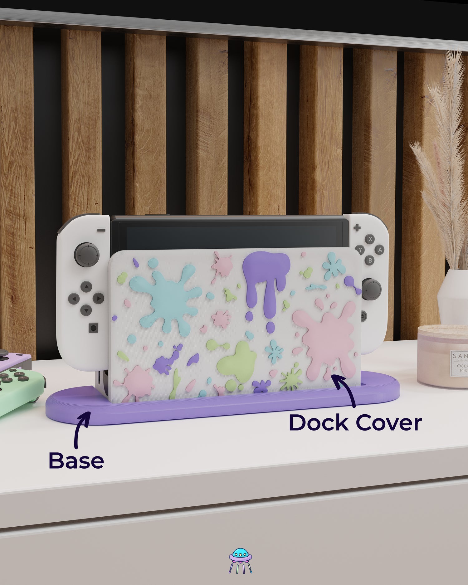 Paint Splat Dock Cover for Nintendo Switch – Original Faceplate Design