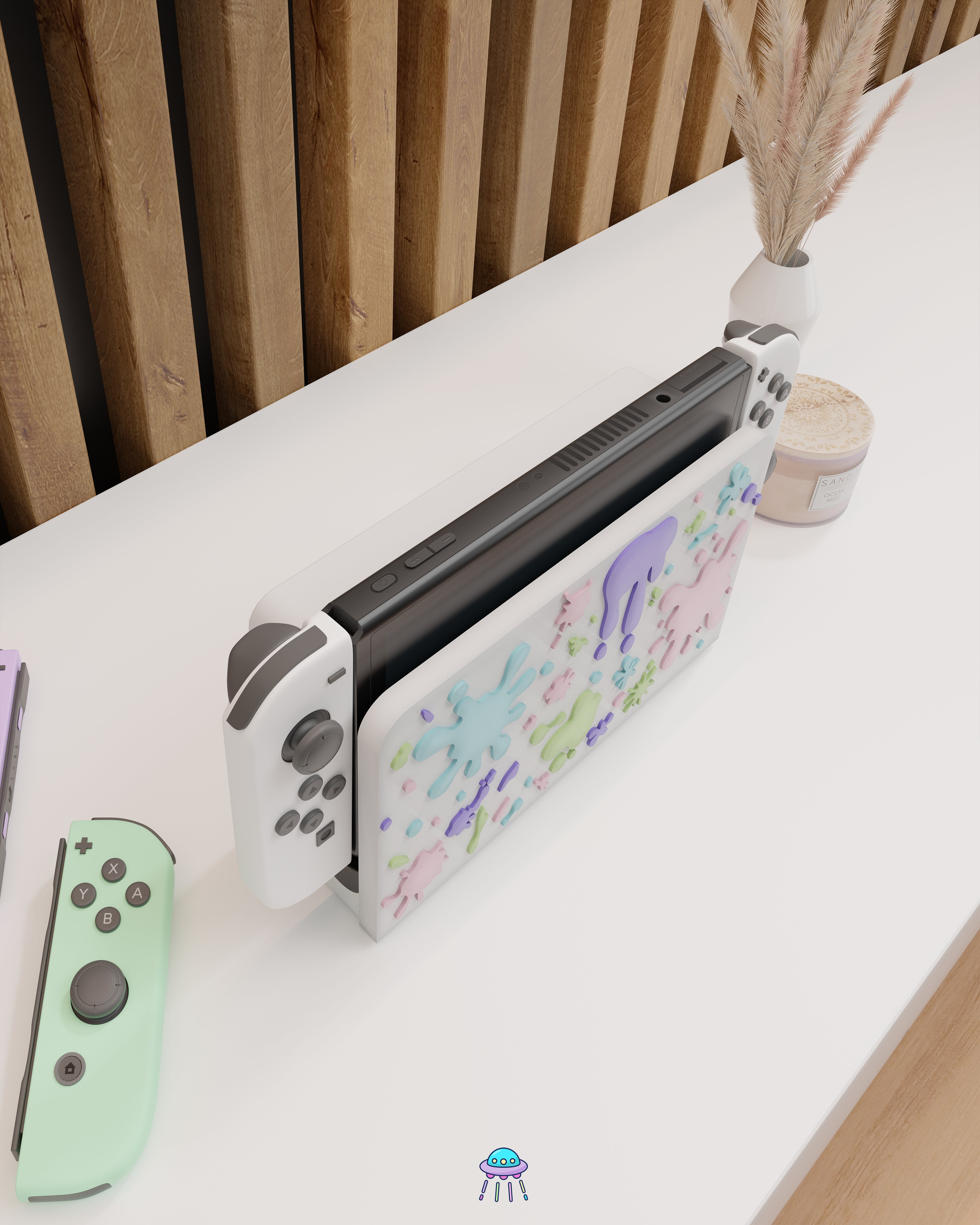 Paint Splat Dock Cover for Nintendo Switch – Original Faceplate Design