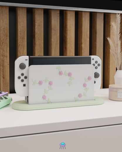 Pastel Ivy Dock Cover for Nintendo Switch – Original Faceplate Design