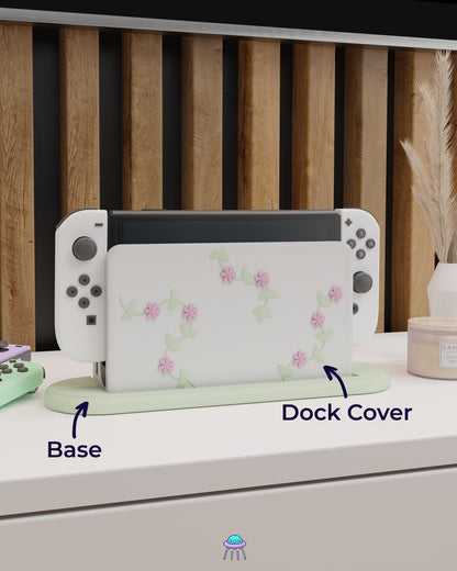 Pastel Ivy Dock Cover for Nintendo Switch – Original Faceplate Design
