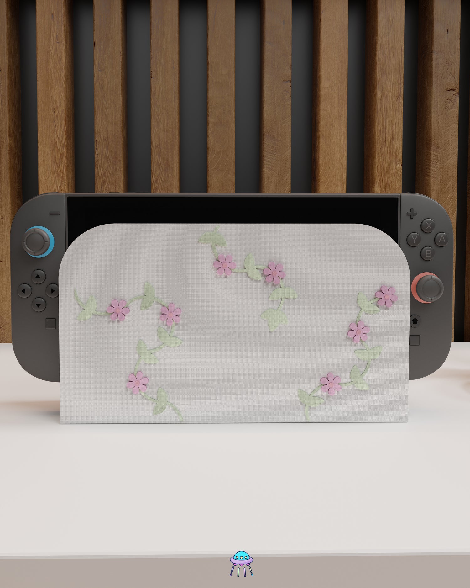 Pastel Ivy Dock Cover for Nintendo Switch 2 – Original Faceplate Design