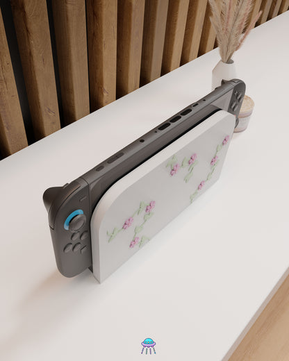 Pastel Ivy Dock Cover for Nintendo Switch 2 – Original Faceplate Design