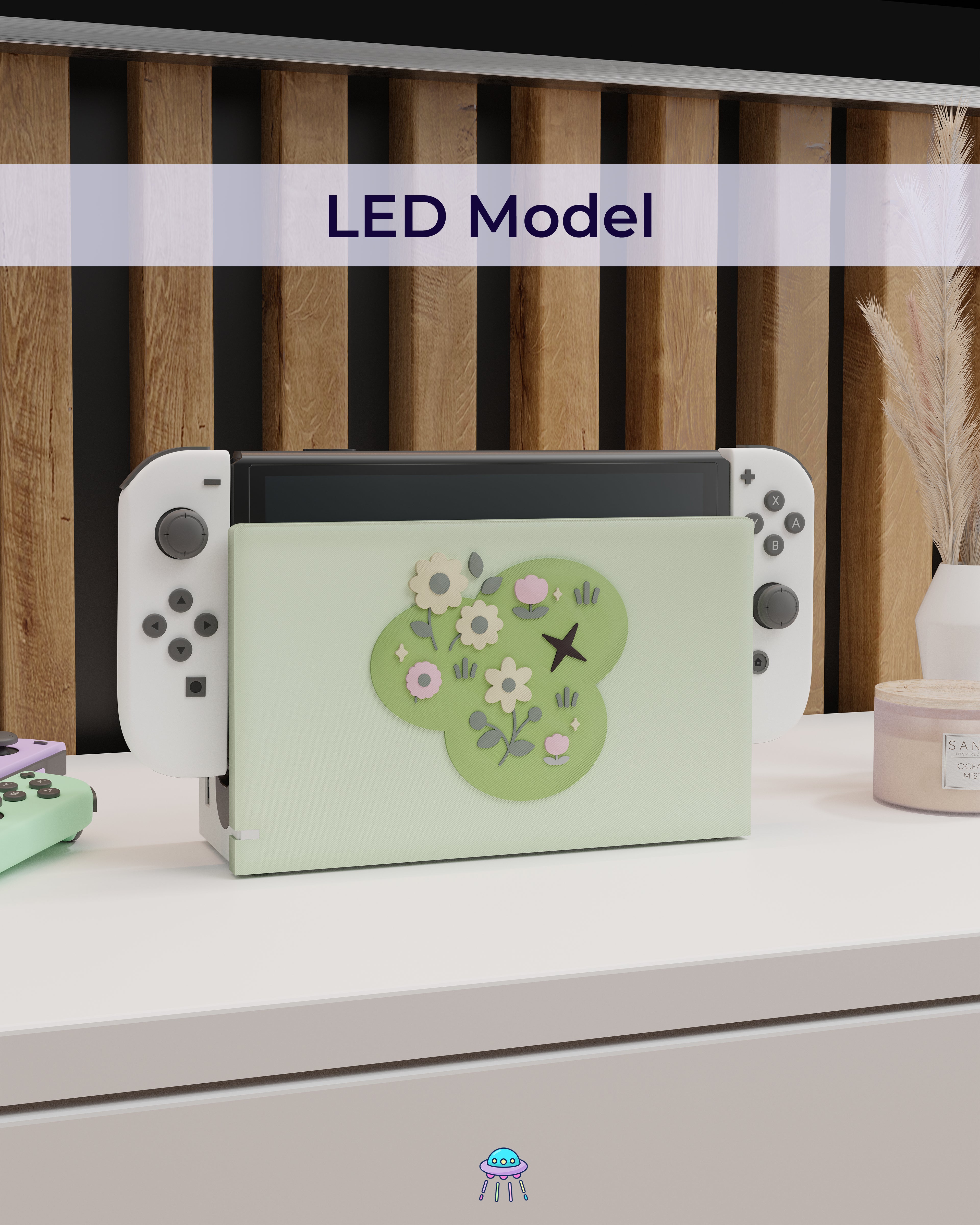 Petal Patch Cover for Nintendo Switch – Original Faceplate Design