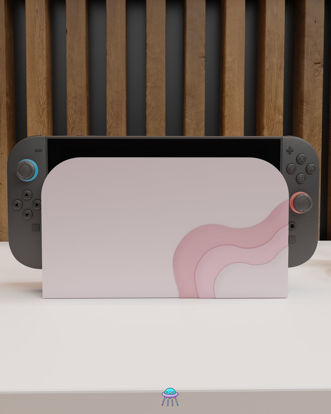 Blush Waves Dock Cover for Nintendo Switch 2 – Original Faceplate Design