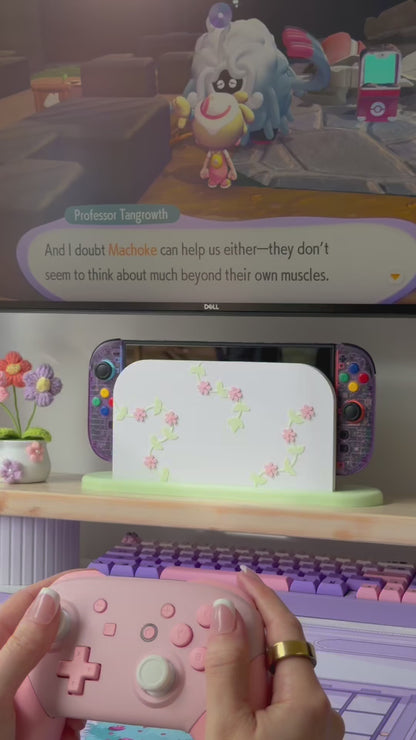 Pastel Ivy Dock Cover for Nintendo Switch 2 – Original Faceplate Design