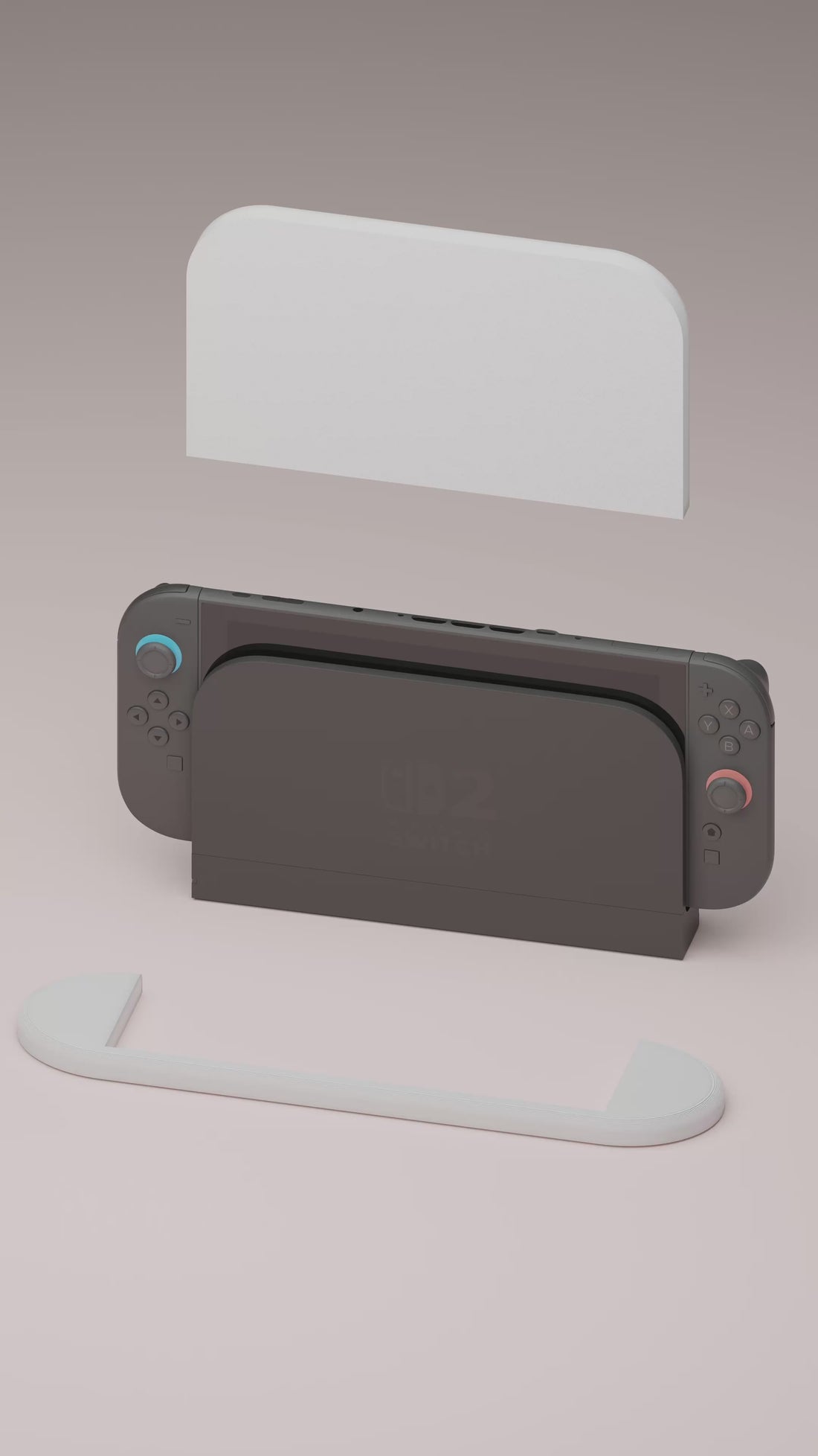 Hearts Dock Cover for Nintendo Switch 2 – Original Faceplate Design