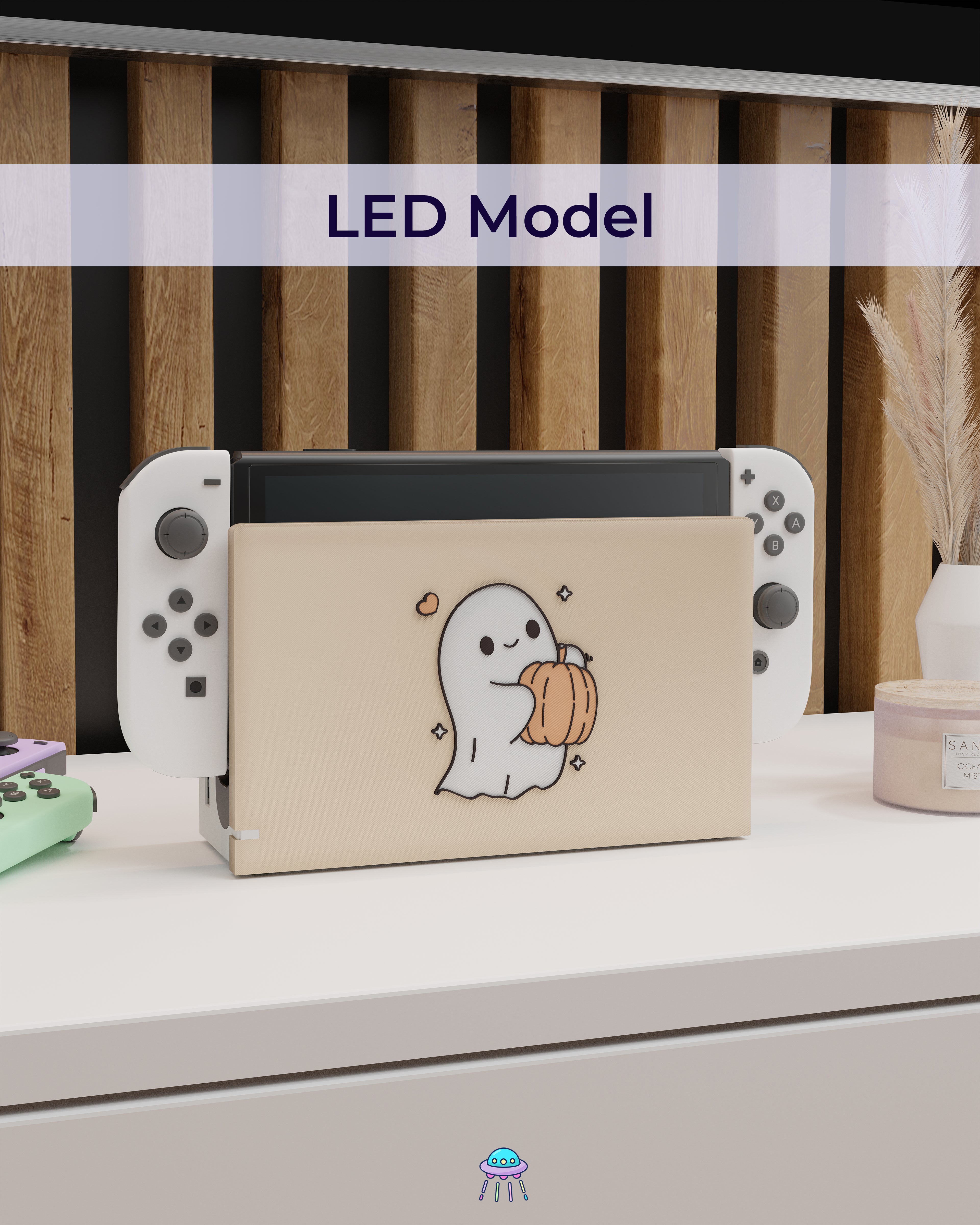 Pumpkin Boo Cover for Nintendo Switch – Original Faceplate Design