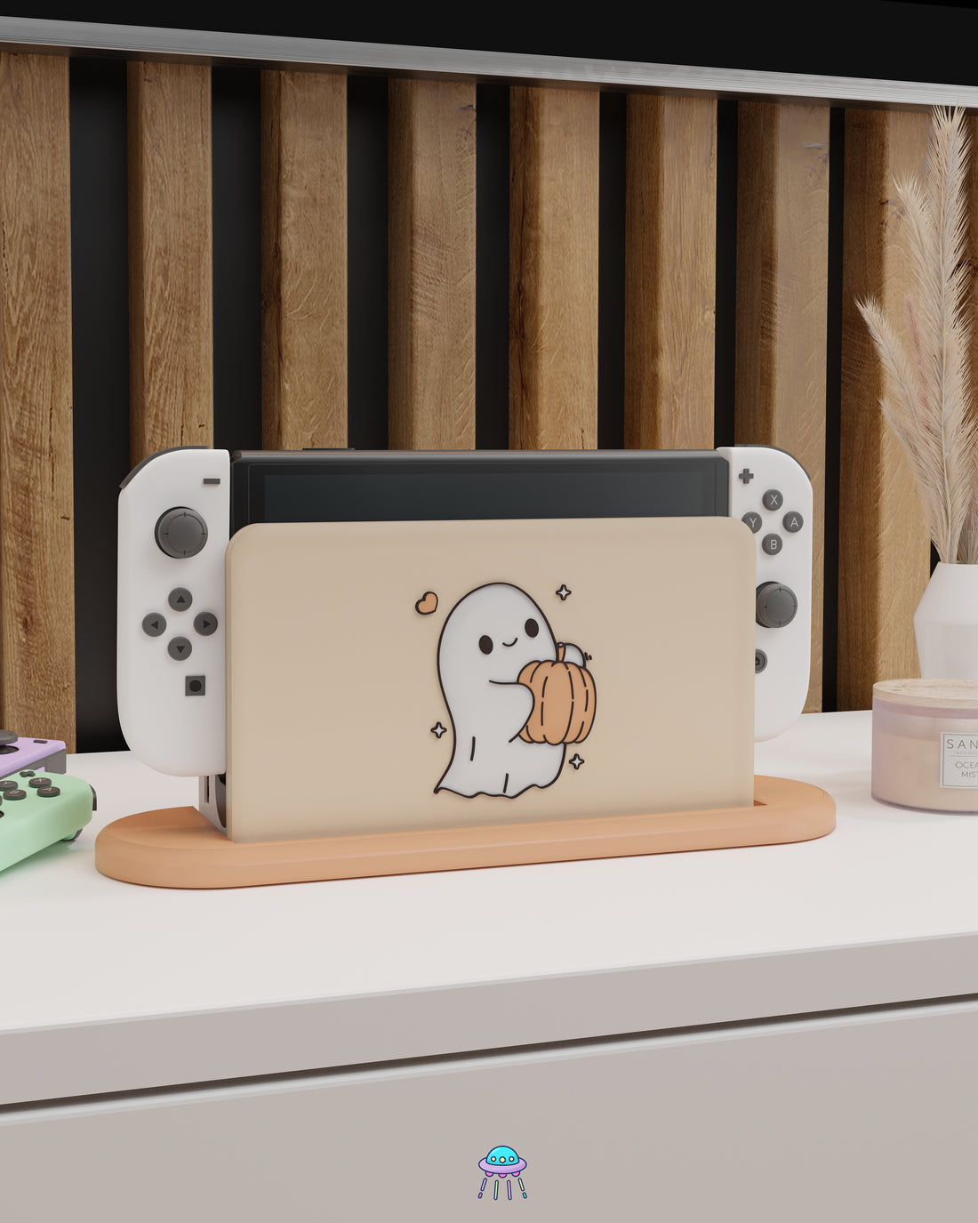 Pumpkin Boo Cover for Nintendo Switch – Original Faceplate Design