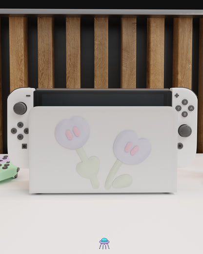 Purple Puff Dock Cover for Nintendo Switch – Original Faceplate Design