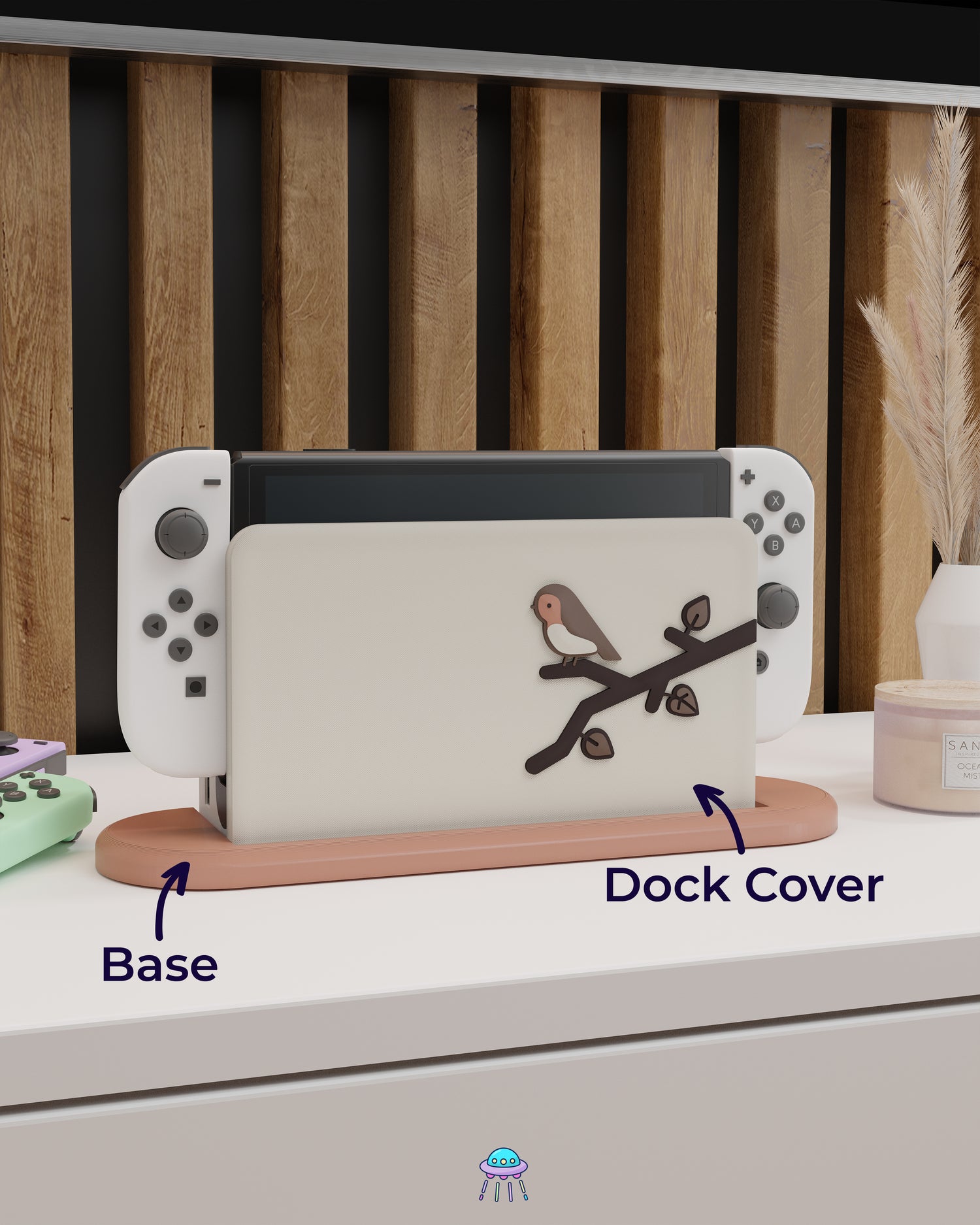 Robin Dock Cover for Nintendo Switch – Original Faceplate Design
