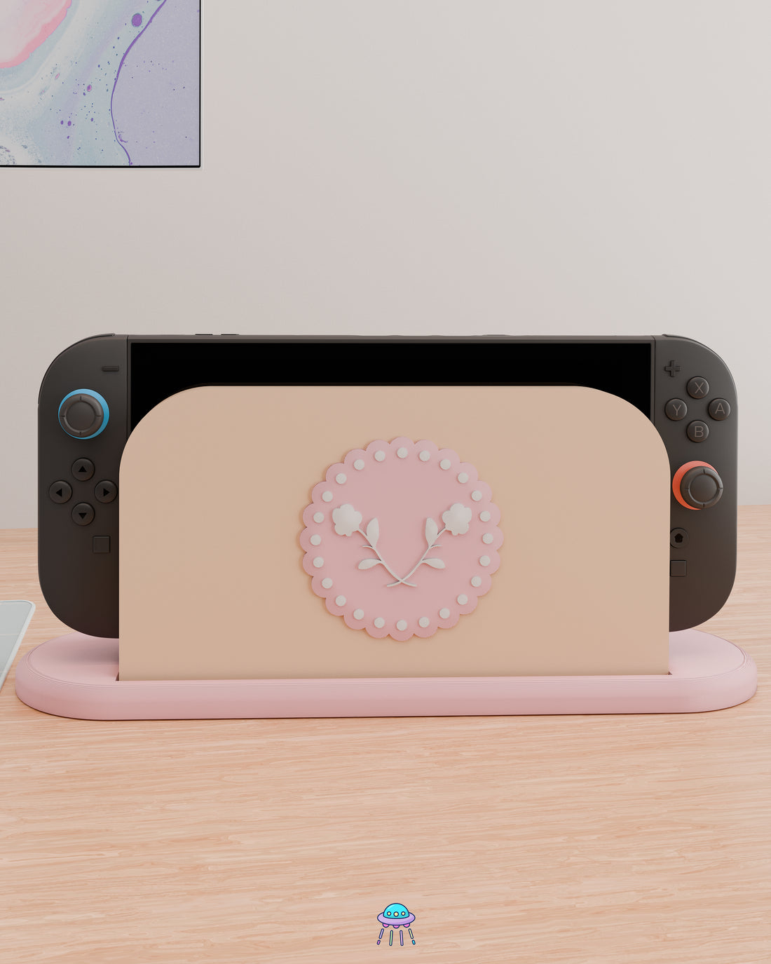 Floral Patch Dock Cover for Nintendo Switch 2 – Original Faceplate Design