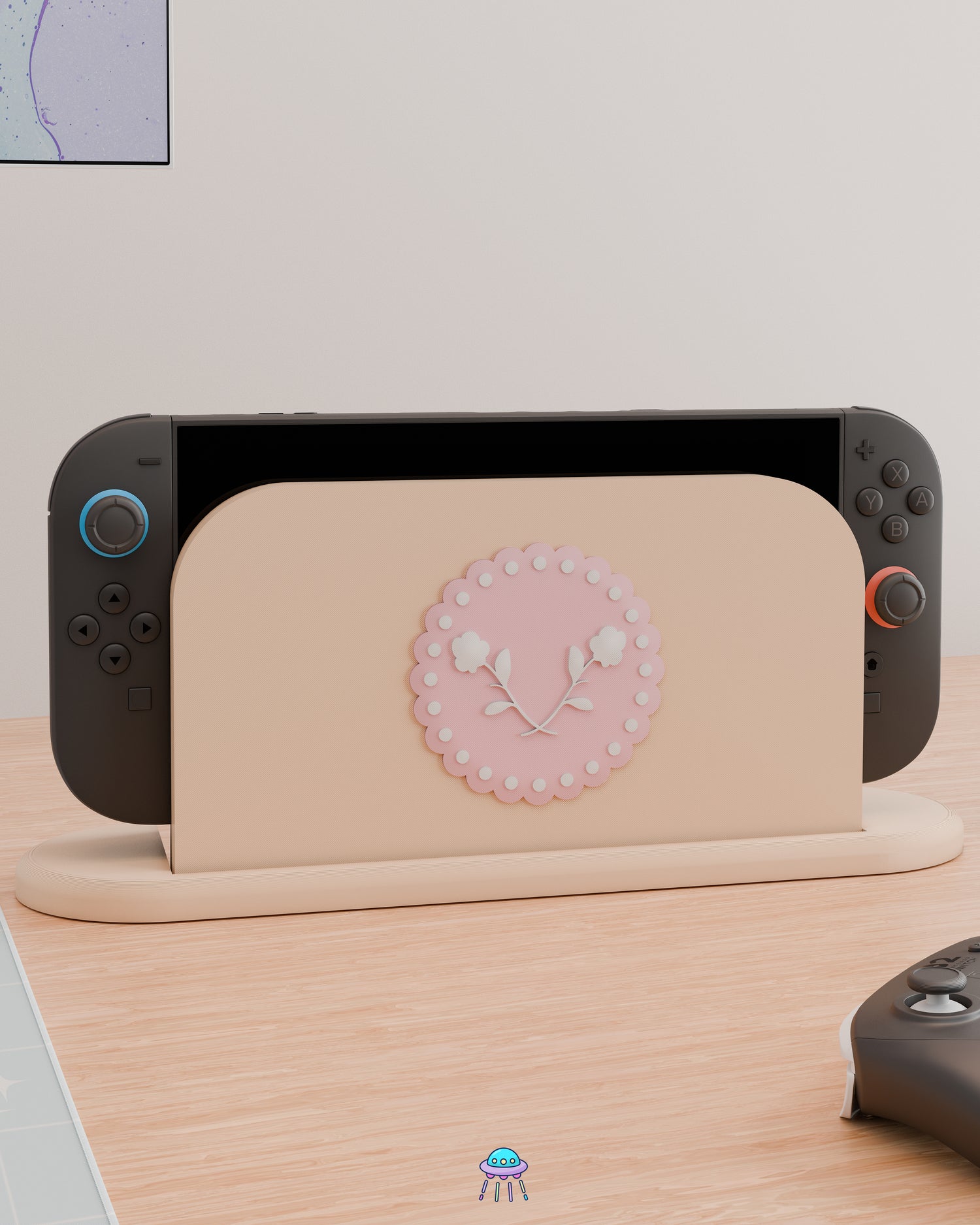 Floral Patch Dock Cover for Nintendo Switch 2 – Original Faceplate Design