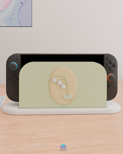 Lily of the Valley Dock Cover for Nintendo Switch 2 – Original Faceplate Design