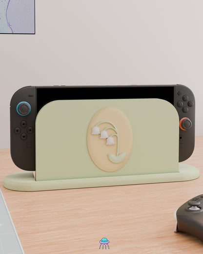 Lily of the Valley Dock Cover for Nintendo Switch 2 – Original Faceplate Design