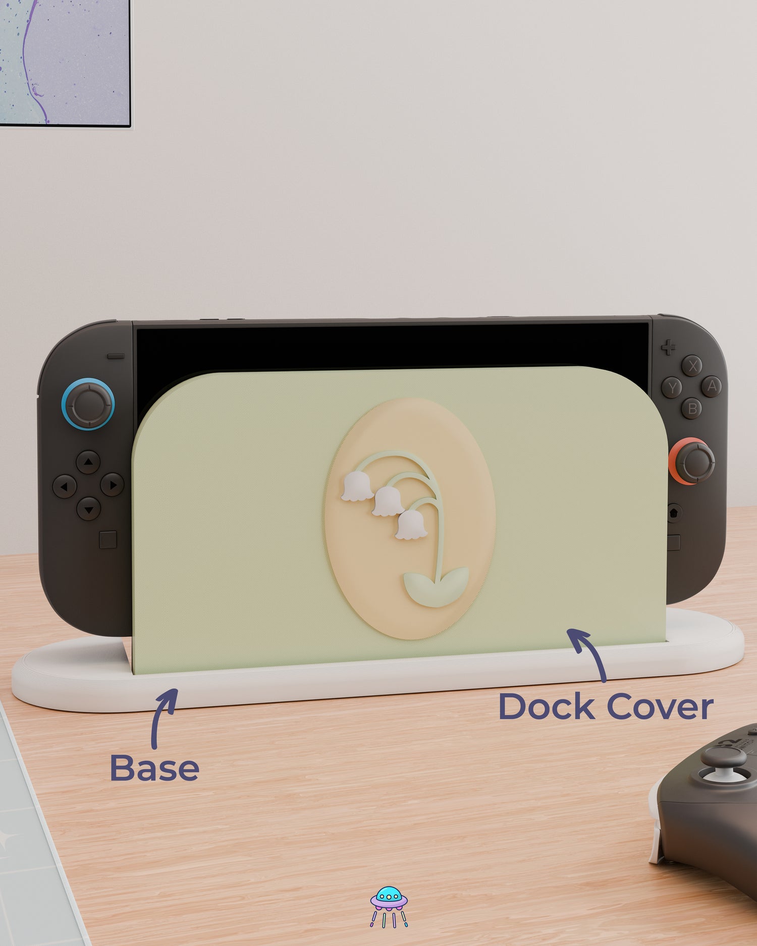 Lily of the Valley Dock Cover for Nintendo Switch 2 – Original Faceplate Design