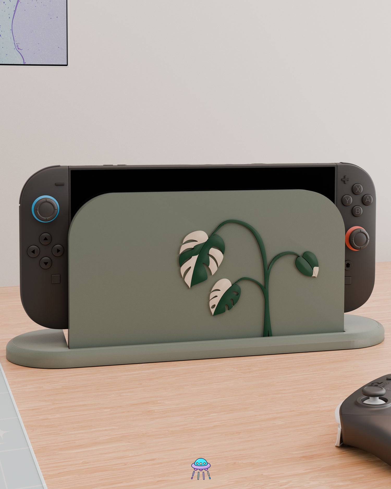 Monstera Albo Dock Cover for Nintendo Switch 2 – Original Faceplate Design