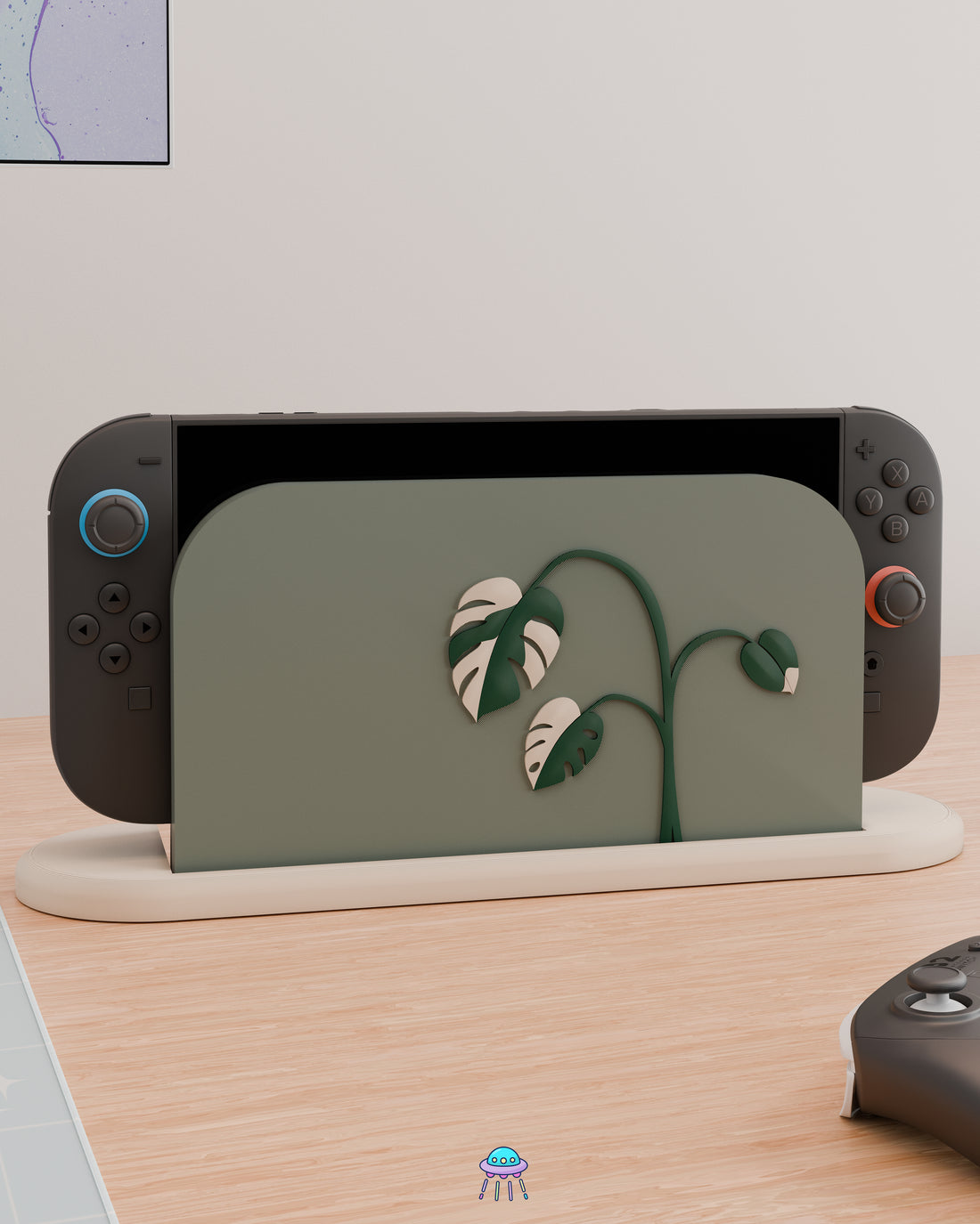 Monstera Albo Dock Cover for Nintendo Switch 2 – Original Faceplate Design