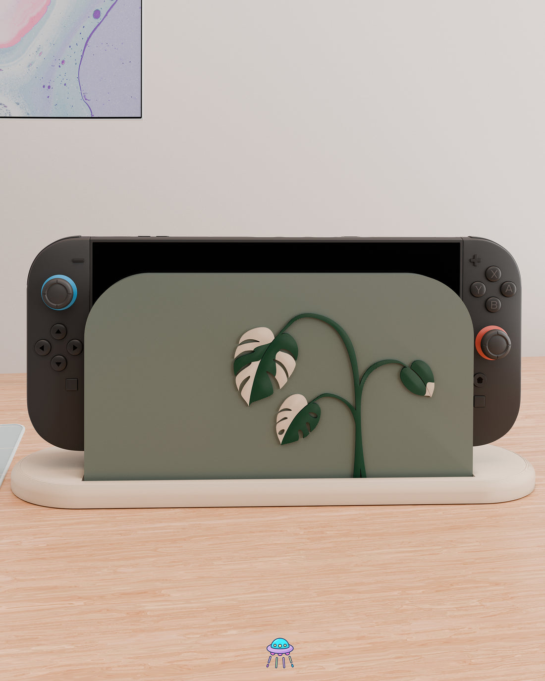 Monstera Albo Dock Cover for Nintendo Switch 2 – Original Faceplate Design