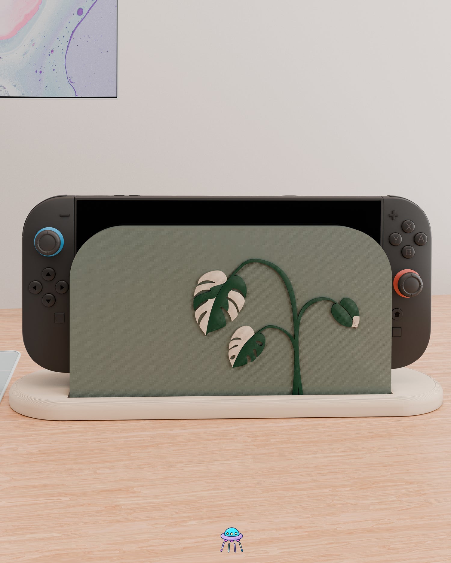 Monstera Albo Dock Cover for Nintendo Switch 2 – Original Faceplate Design