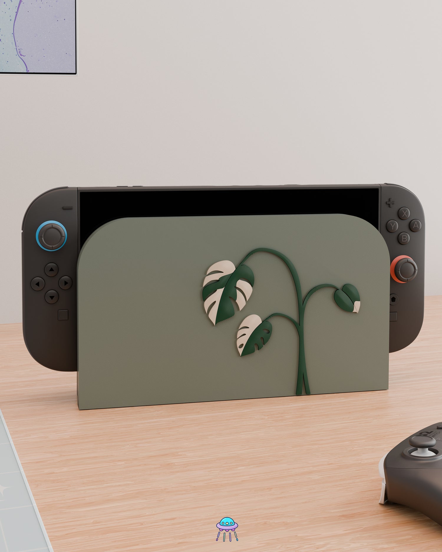 Monstera Albo Dock Cover for Nintendo Switch 2 – Original Faceplate Design