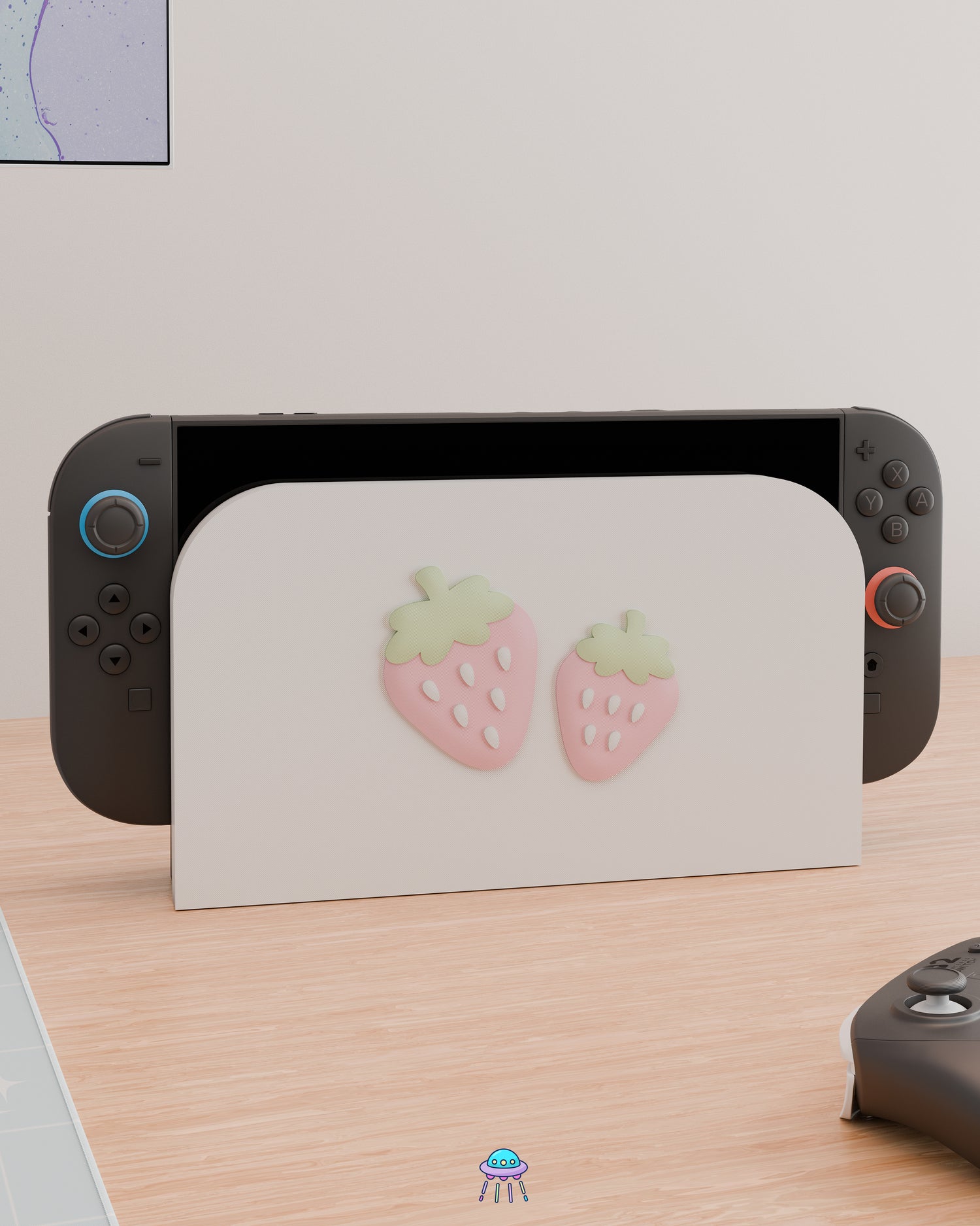 Strawberry Dock Cover for Nintendo Switch 2 – Original Faceplate Design