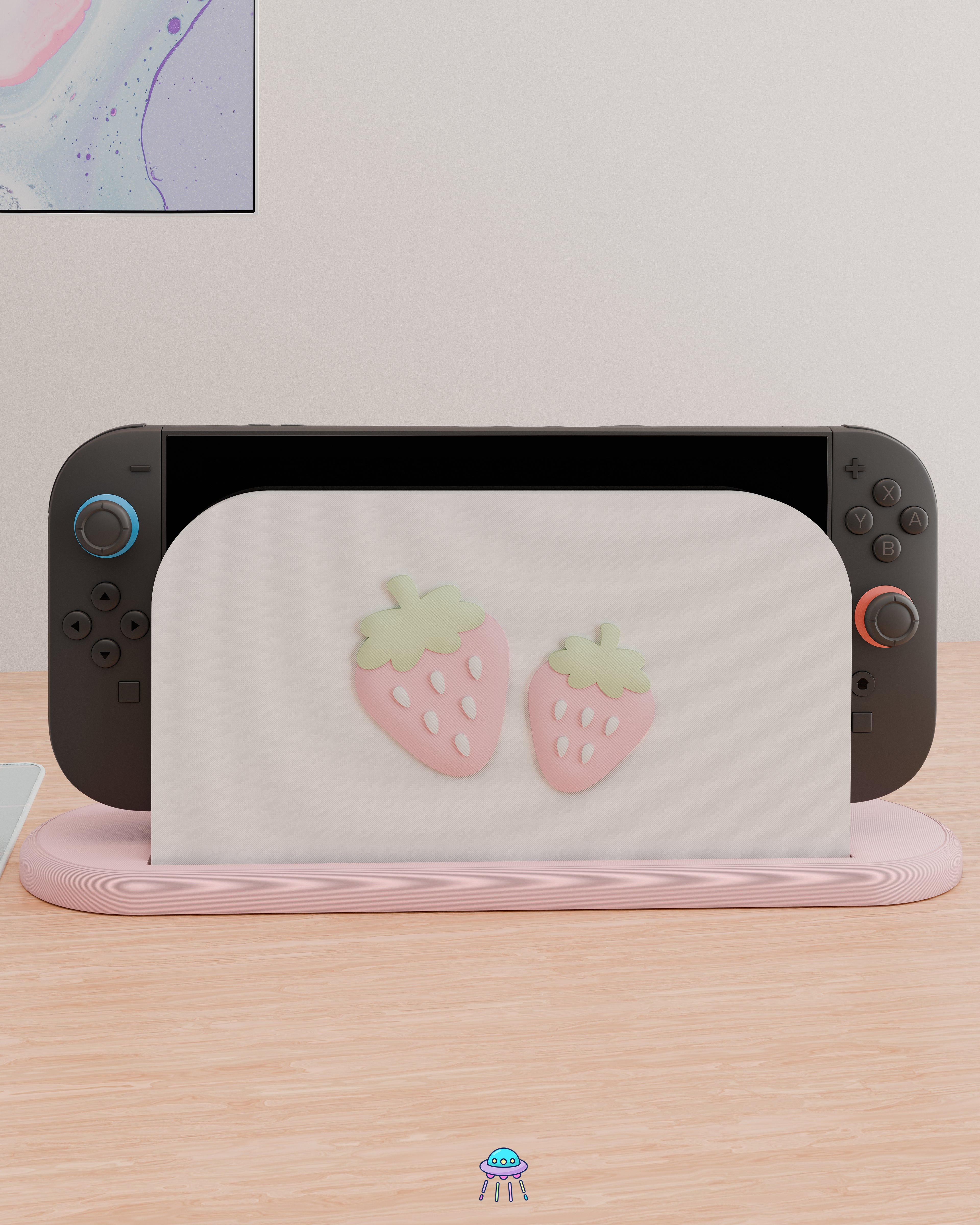 Strawberry Dock Cover for Nintendo Switch 2 – Original Faceplate Design