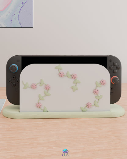 Pastel Ivy Dock Cover for Nintendo Switch 2 – Original Faceplate Design
