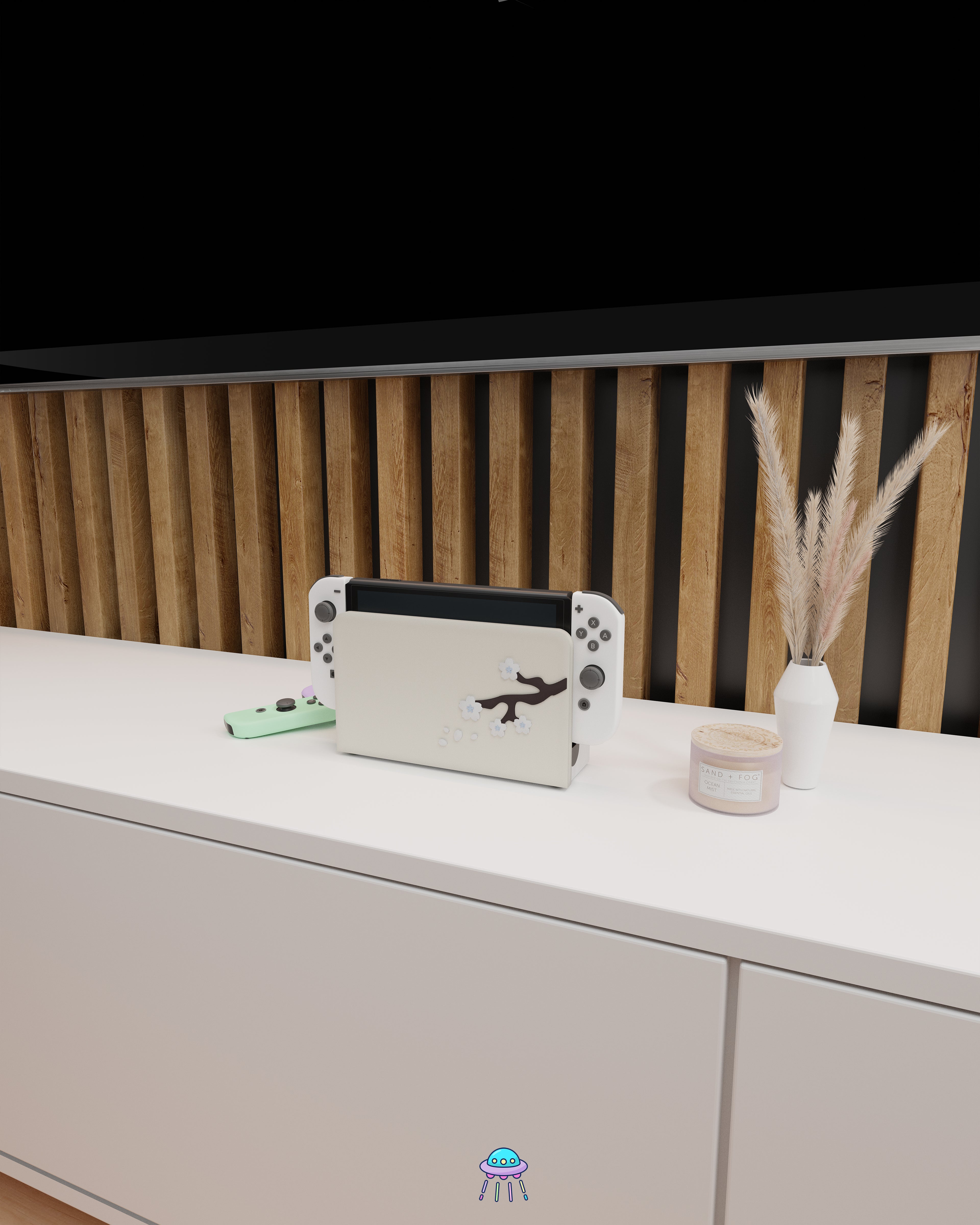 Sakura Ice Dock Cover for Nintendo Switch – Original Faceplate Design