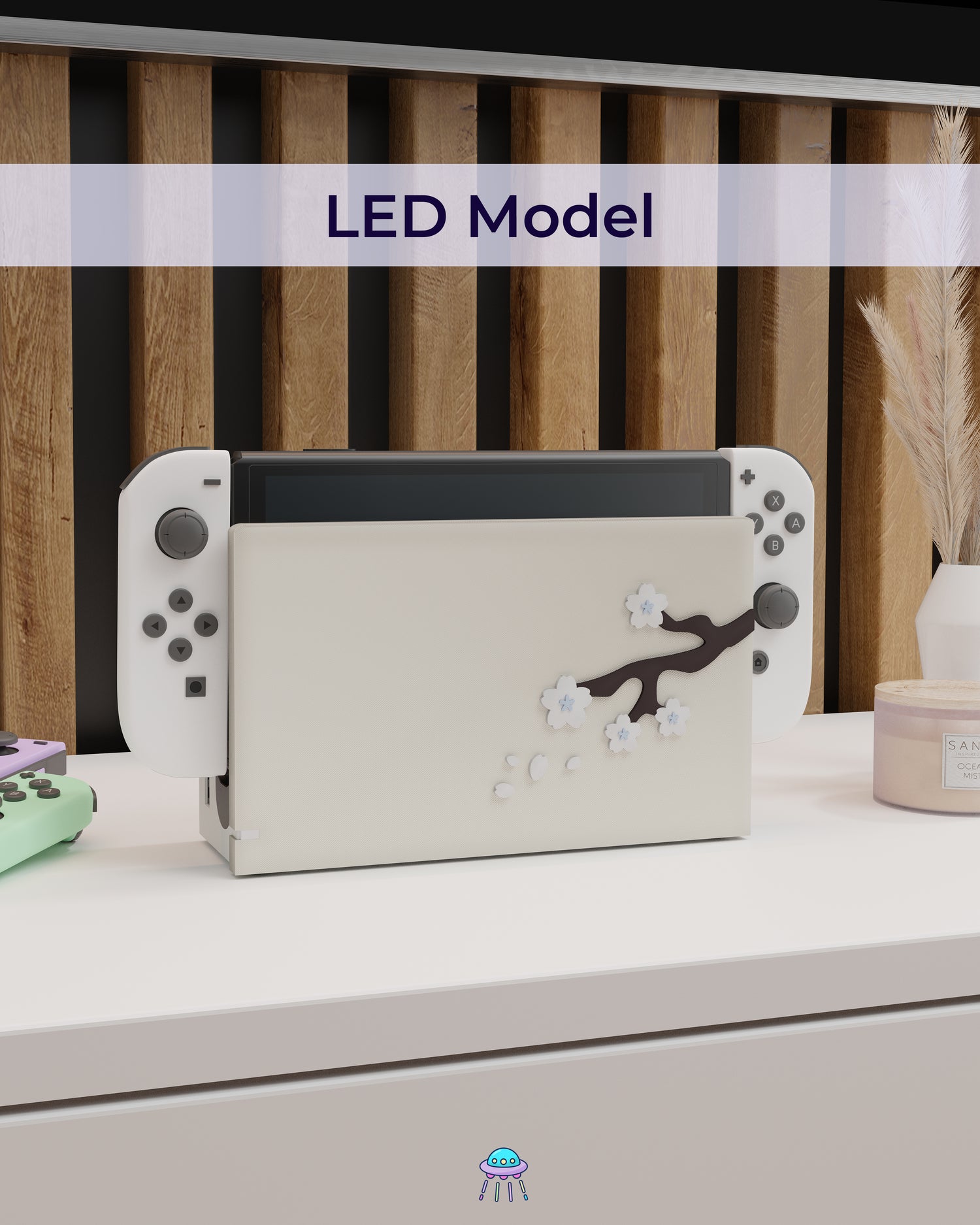 Sakura Ice Dock Cover for Nintendo Switch – Original Faceplate Design