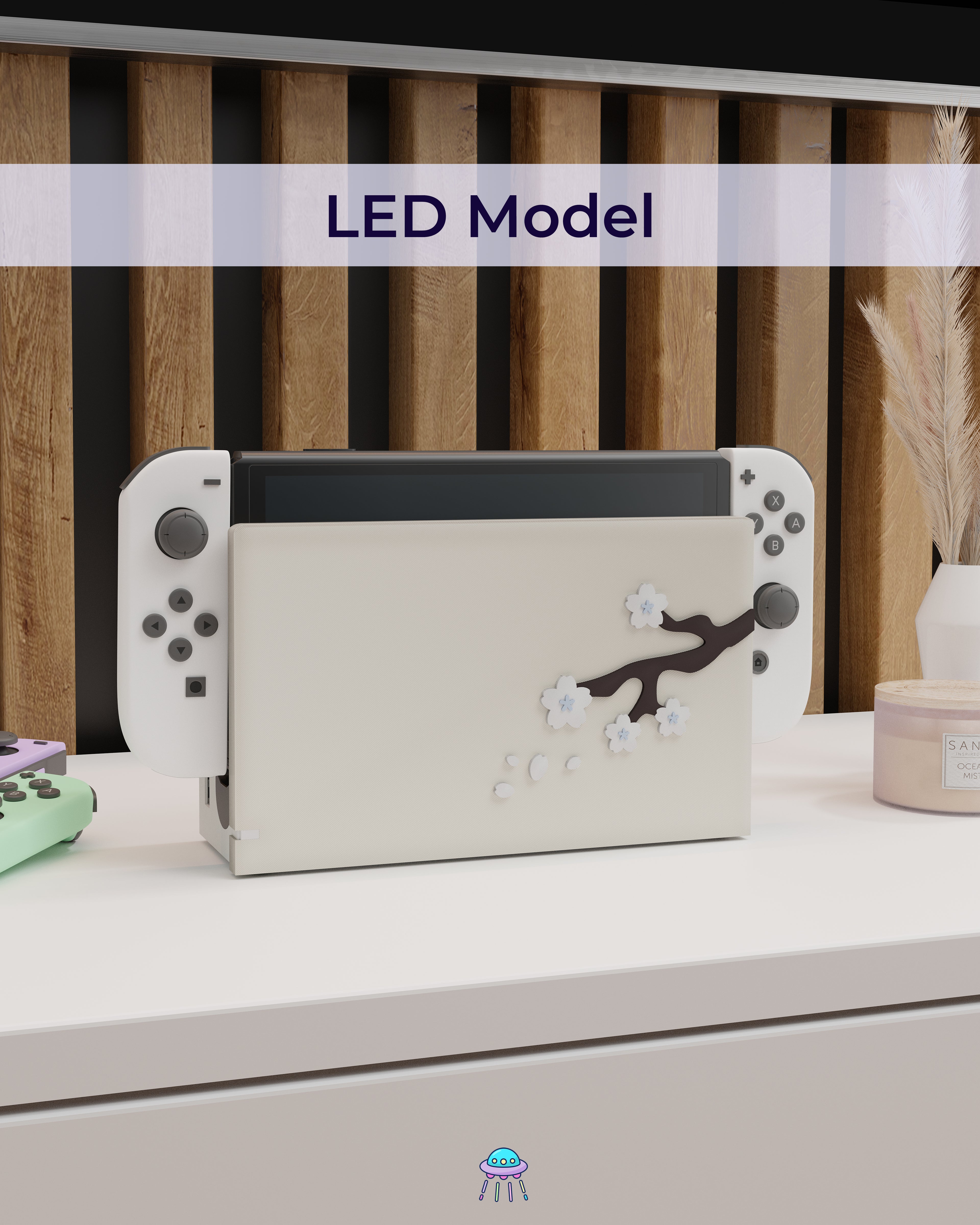 Sakura Ice Dock Cover for Nintendo Switch – Original Faceplate Design