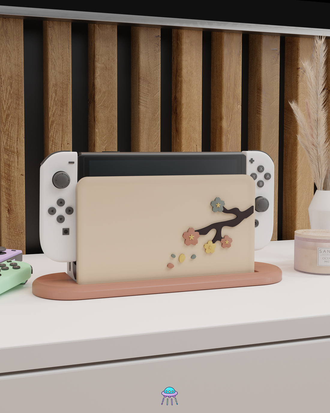 Sakura Falls Cover for Nintendo Switch – Original Faceplate Design
