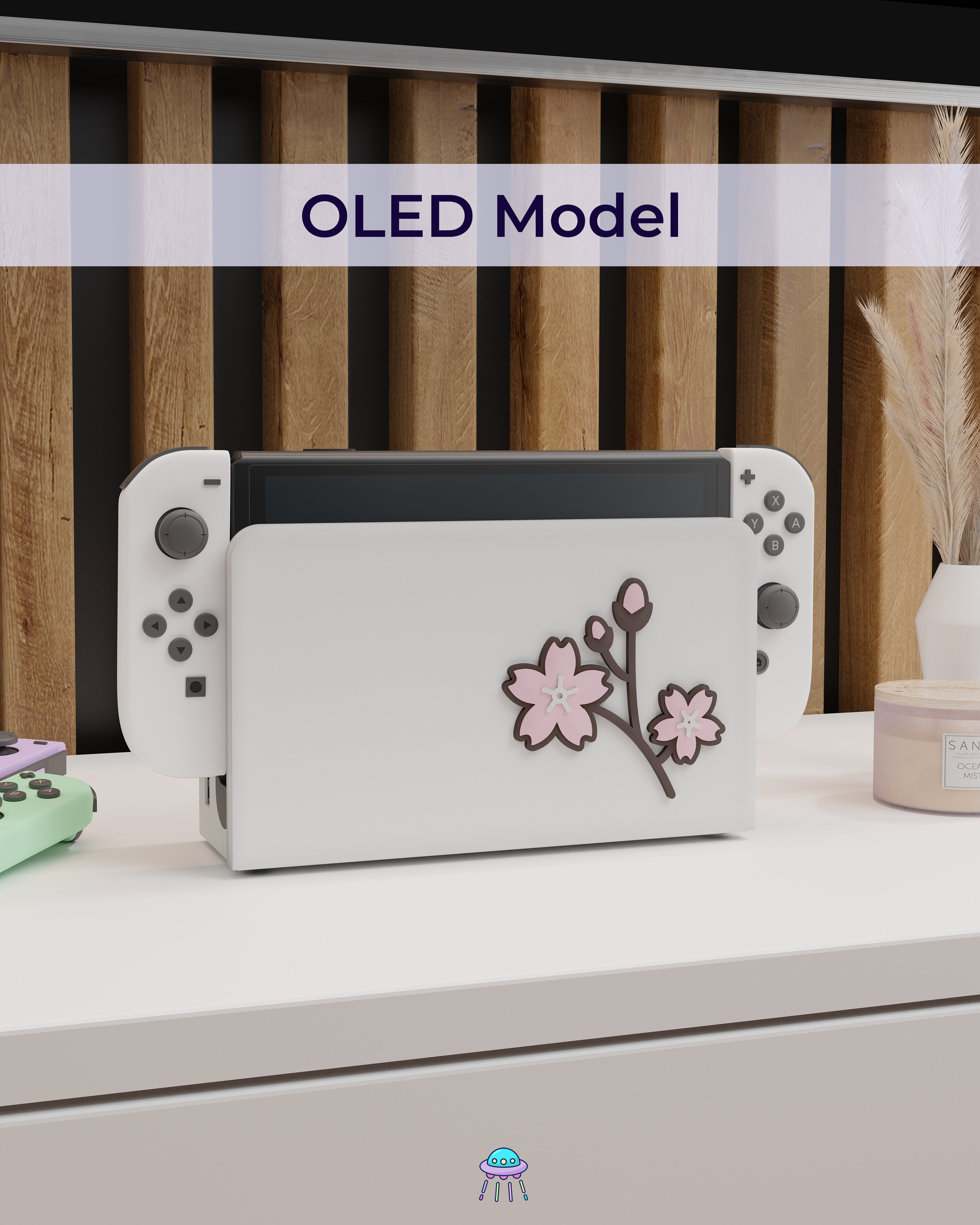 Sakura Flower Cover for Nintendo Switch – Original Faceplate Design