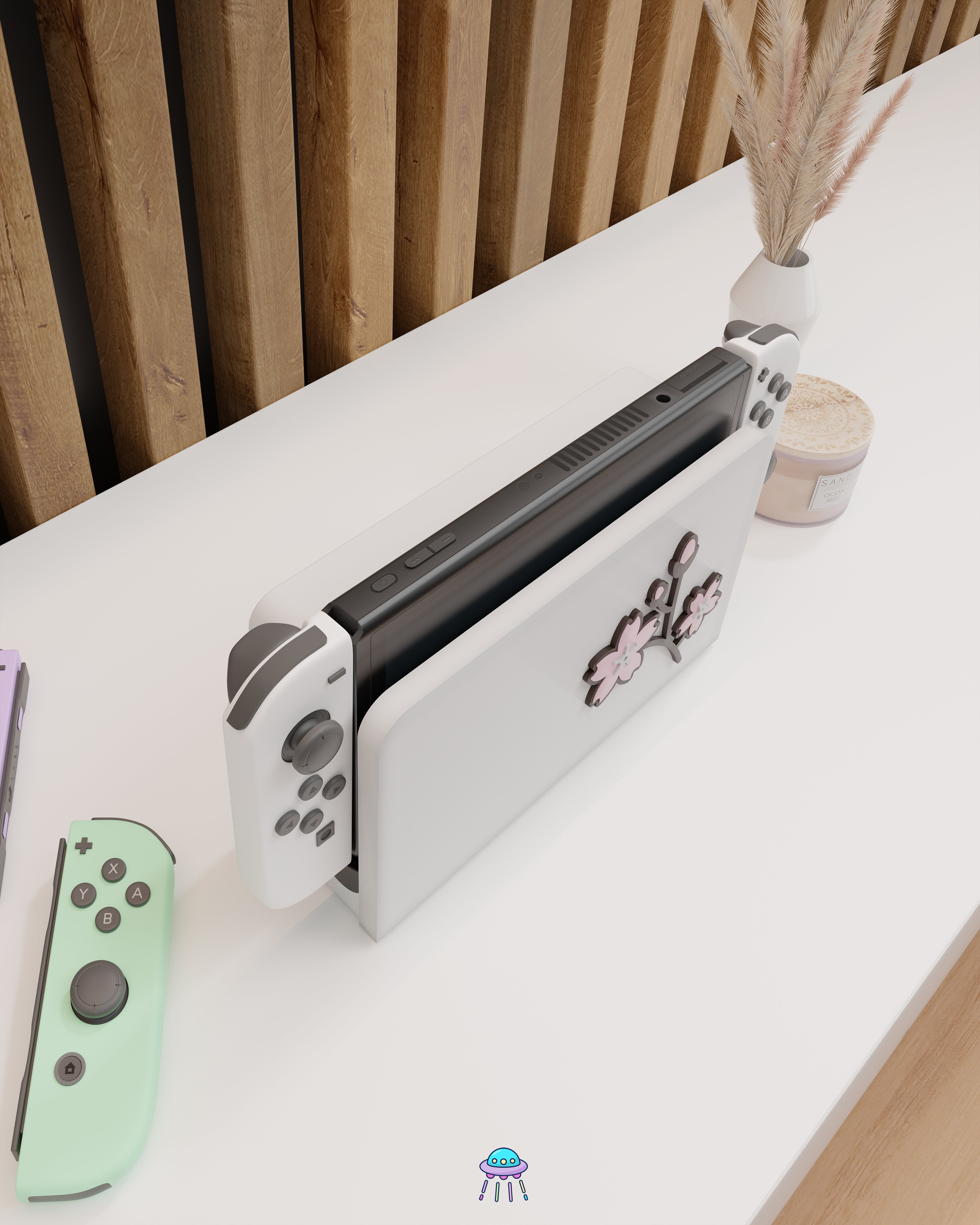 Sakura Flower Cover for Nintendo Switch – Original Faceplate Design