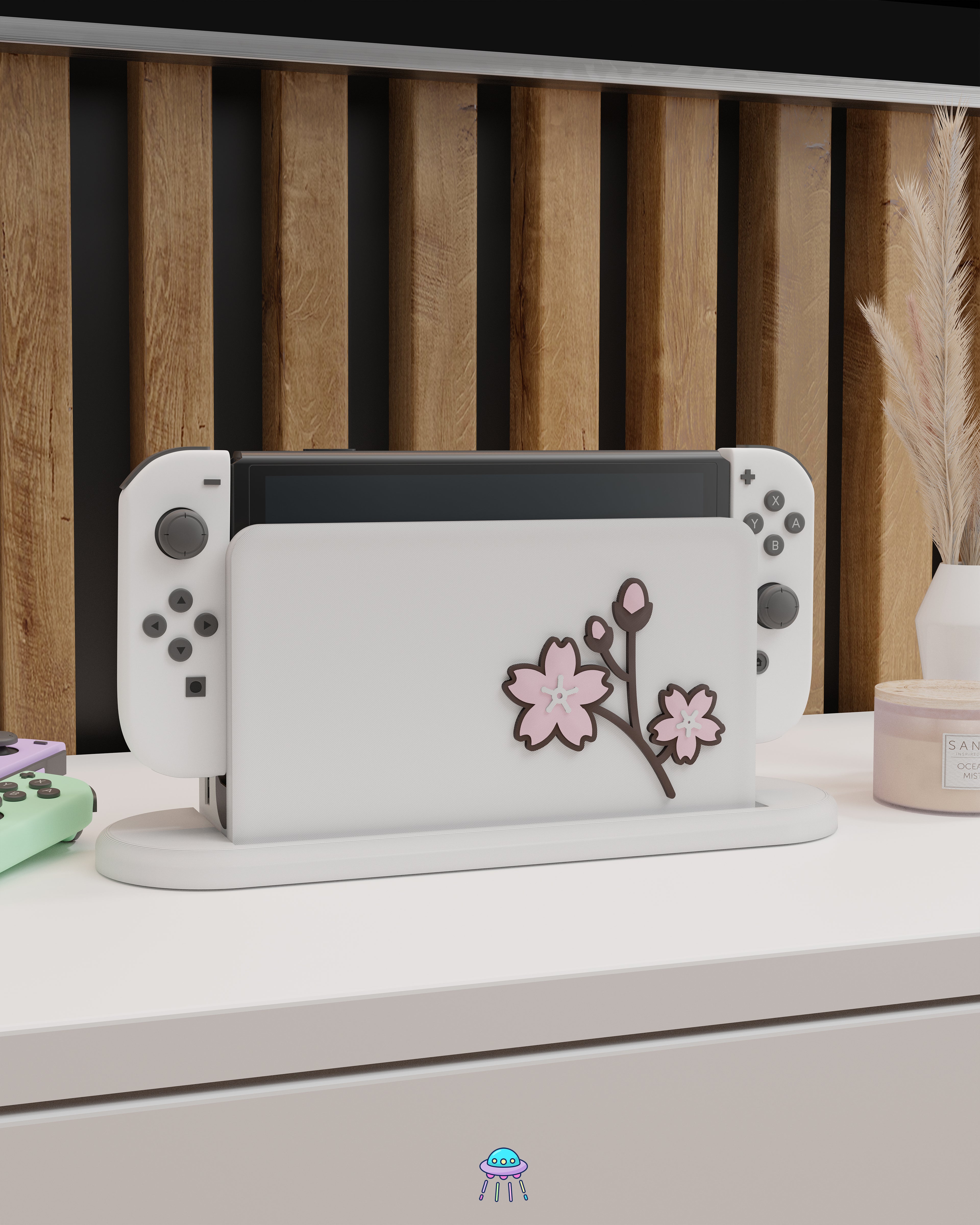 Sakura Flower Cover for Nintendo Switch – Original Faceplate Design
