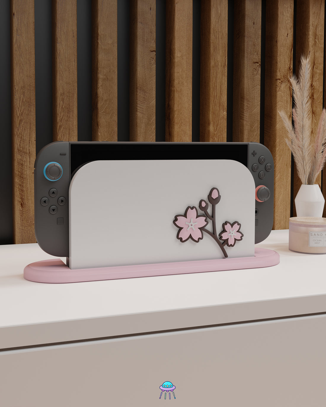Sakura Flower Dock Cover for Nintendo Switch 2 – Original Faceplate Design