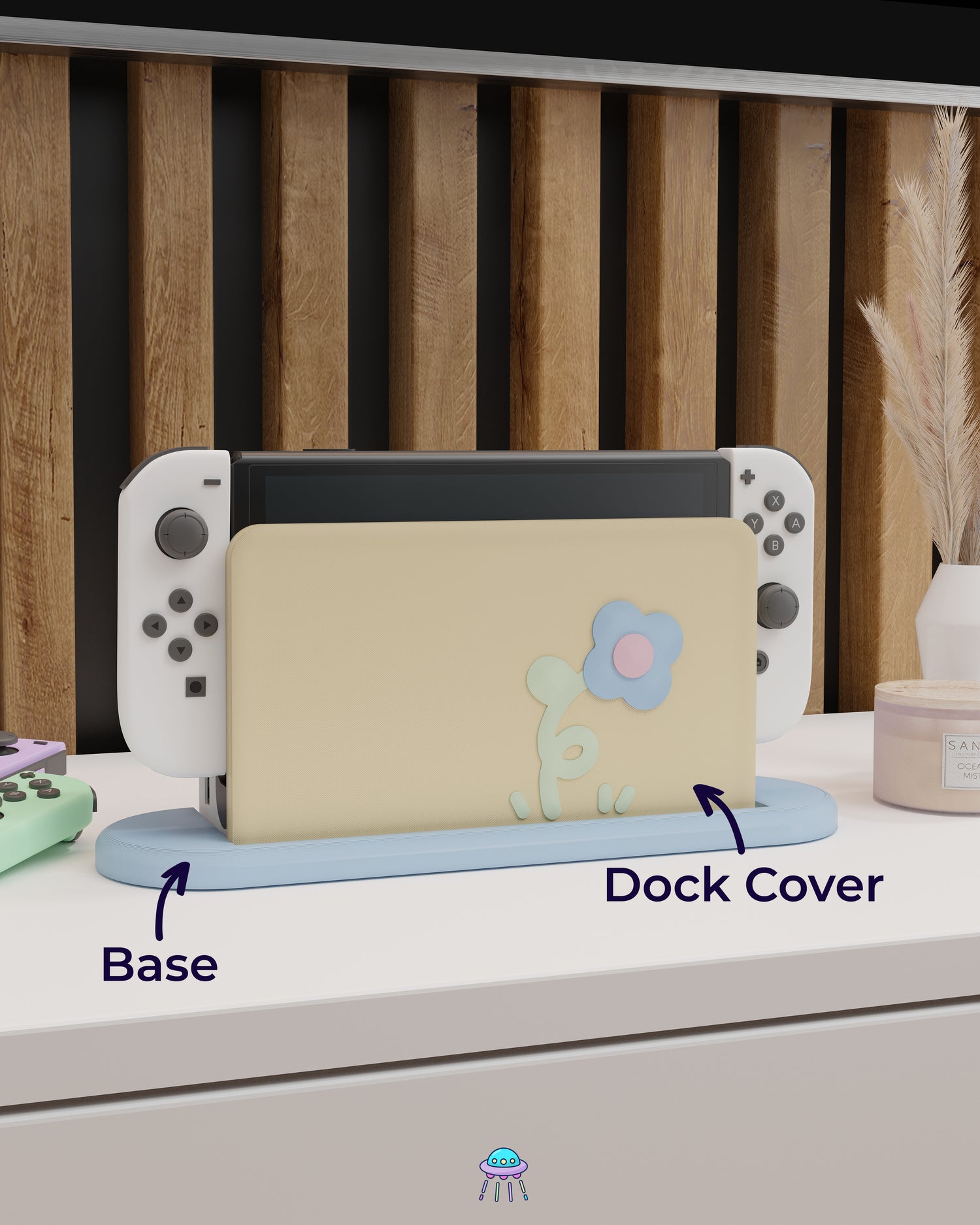 Spiral Sprout Dock Cover for Nintendo Switch – Original Faceplate Design