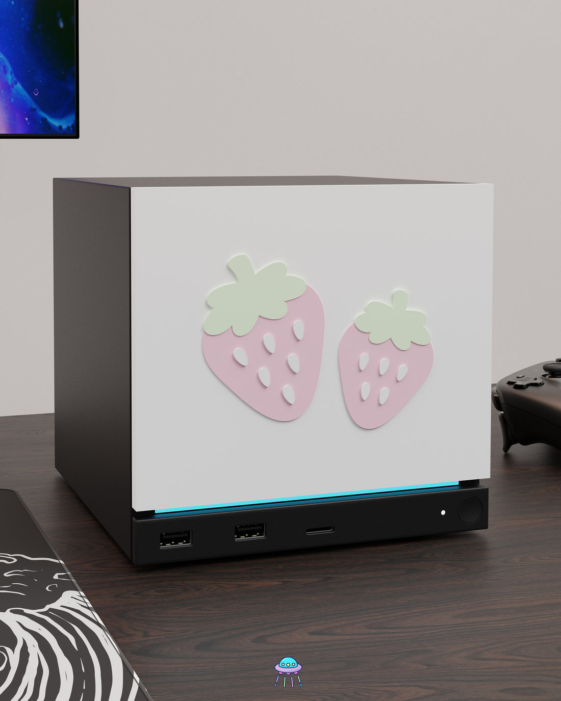 Strawberry Valve Steam Machine Faceplate / Face Cover - In Stock