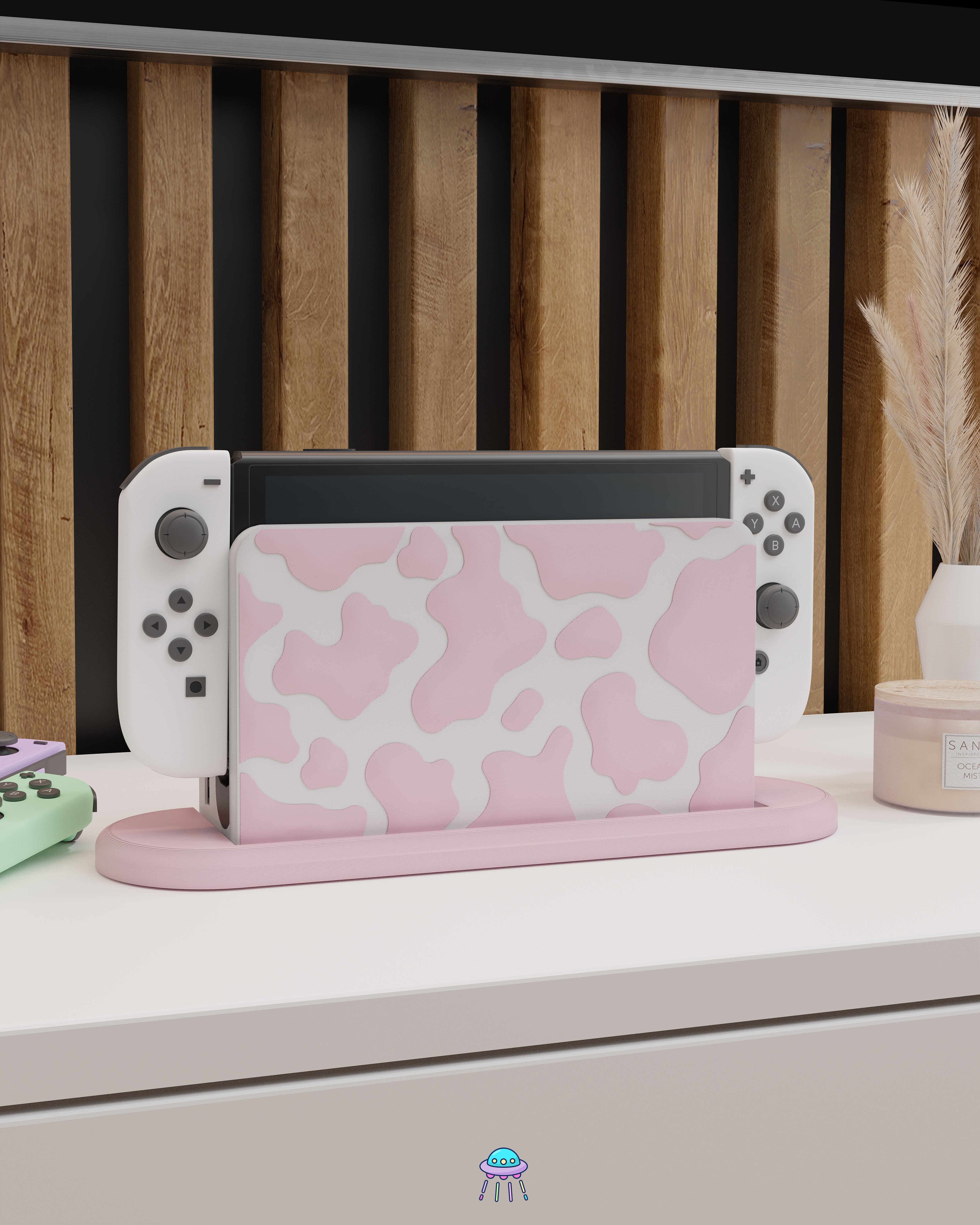 Strawberry Cow Dock Cover for Nintendo Switch – Original Faceplate Des ...