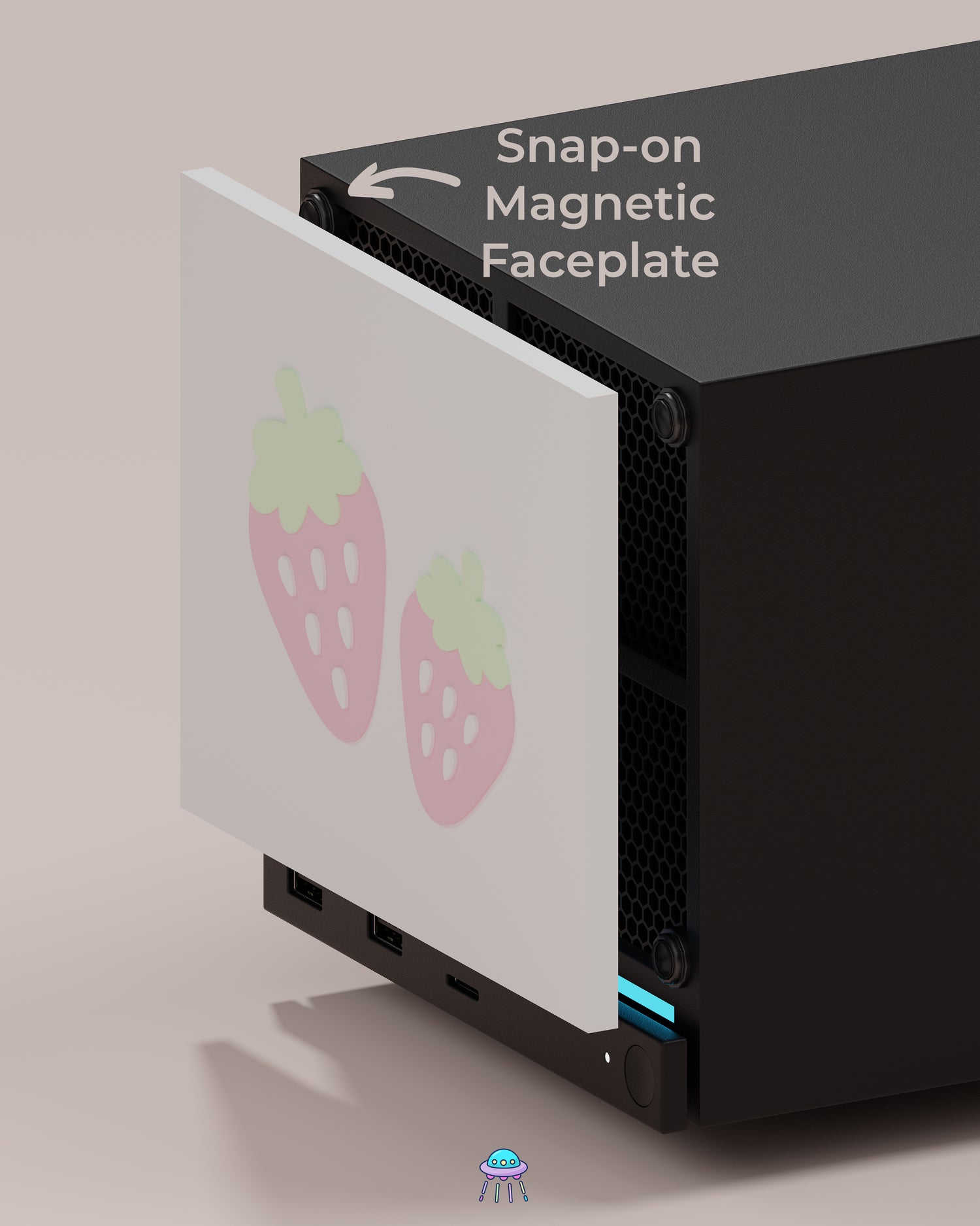 Strawberry Valve Steam Machine Faceplate / Face Cover - In Stock