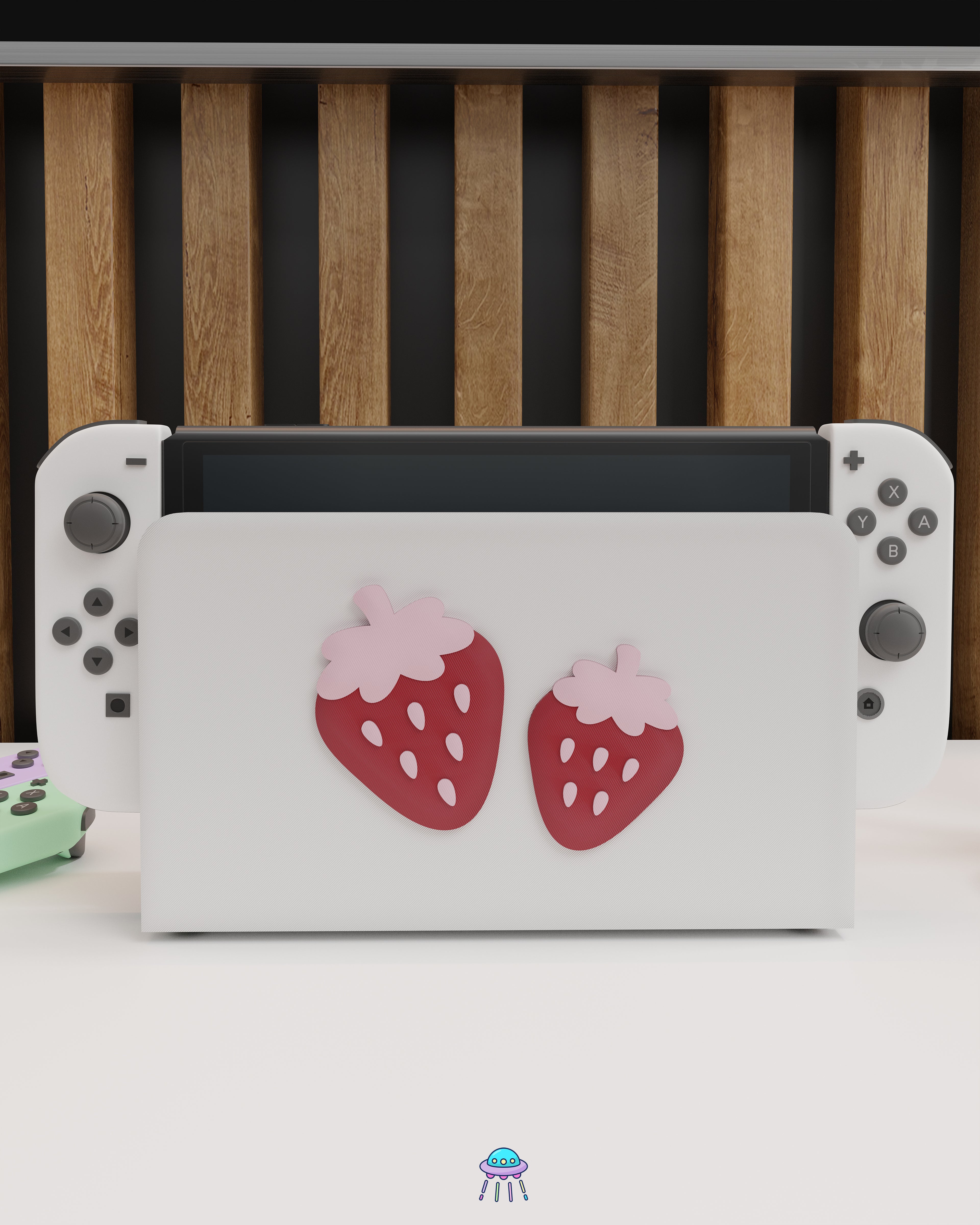 Sweet Strawberry Cover for Nintendo Switch – Original Faceplate Design